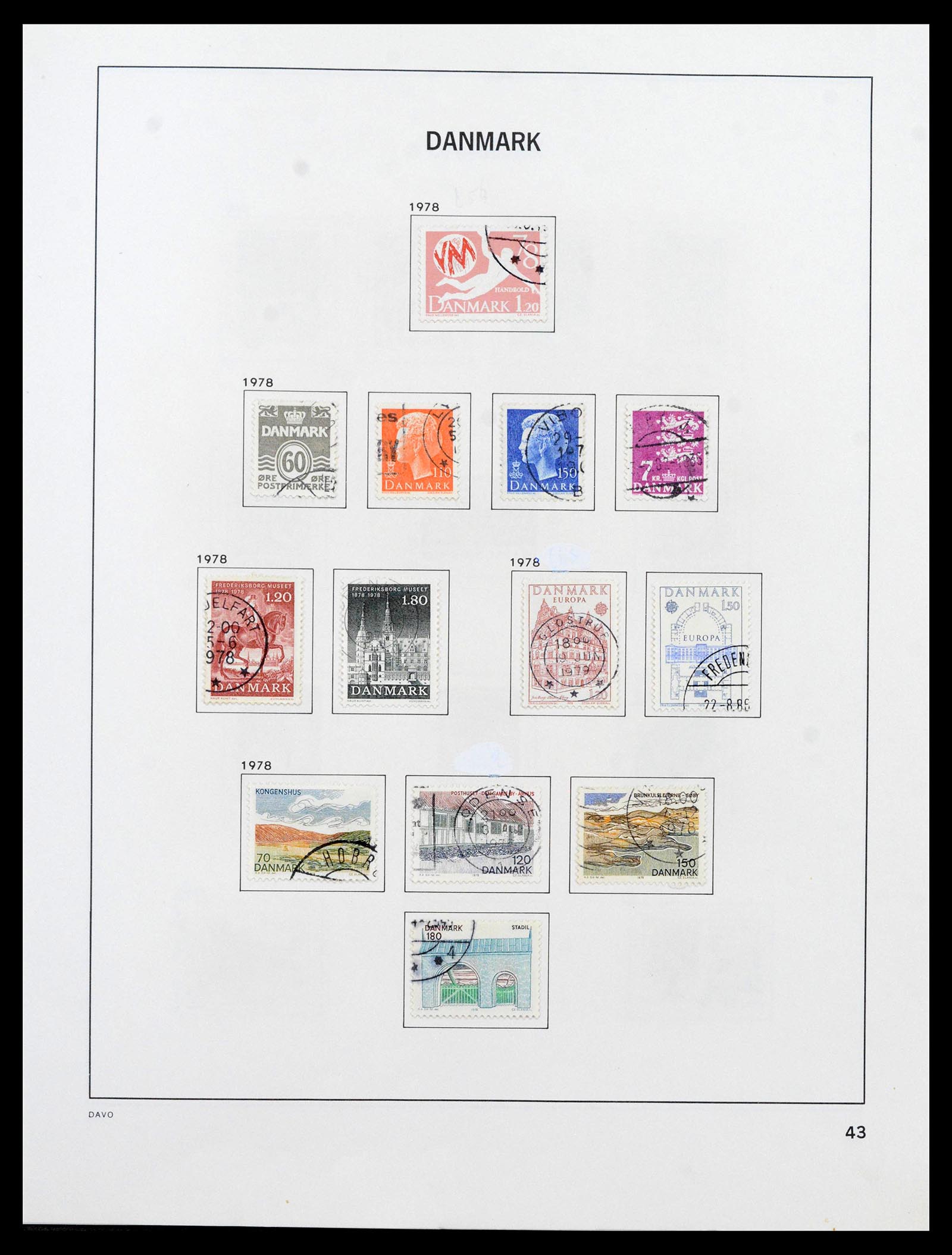 39428 0045 - Postzegelverzameling 39428 Denemarken 1851-2019.