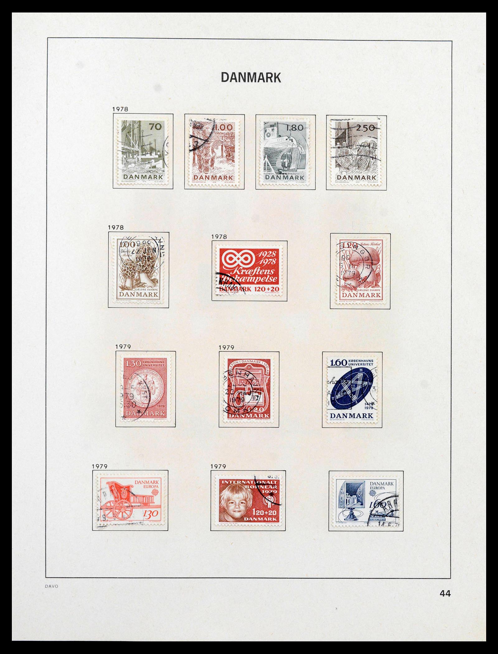 39428 0046 - Postzegelverzameling 39428 Denemarken 1851-2019.