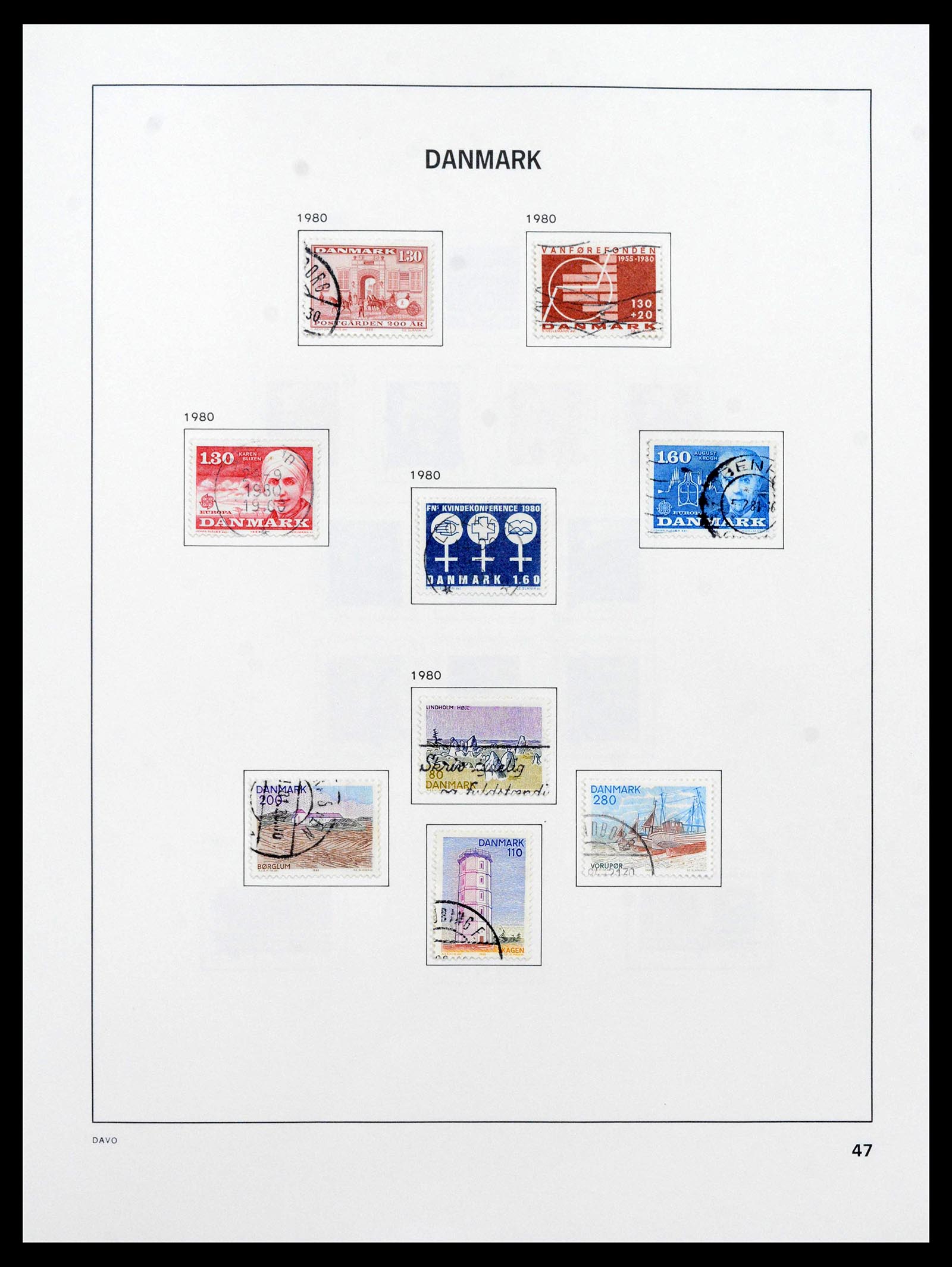 39428 0049 - Postzegelverzameling 39428 Denemarken 1851-2019.