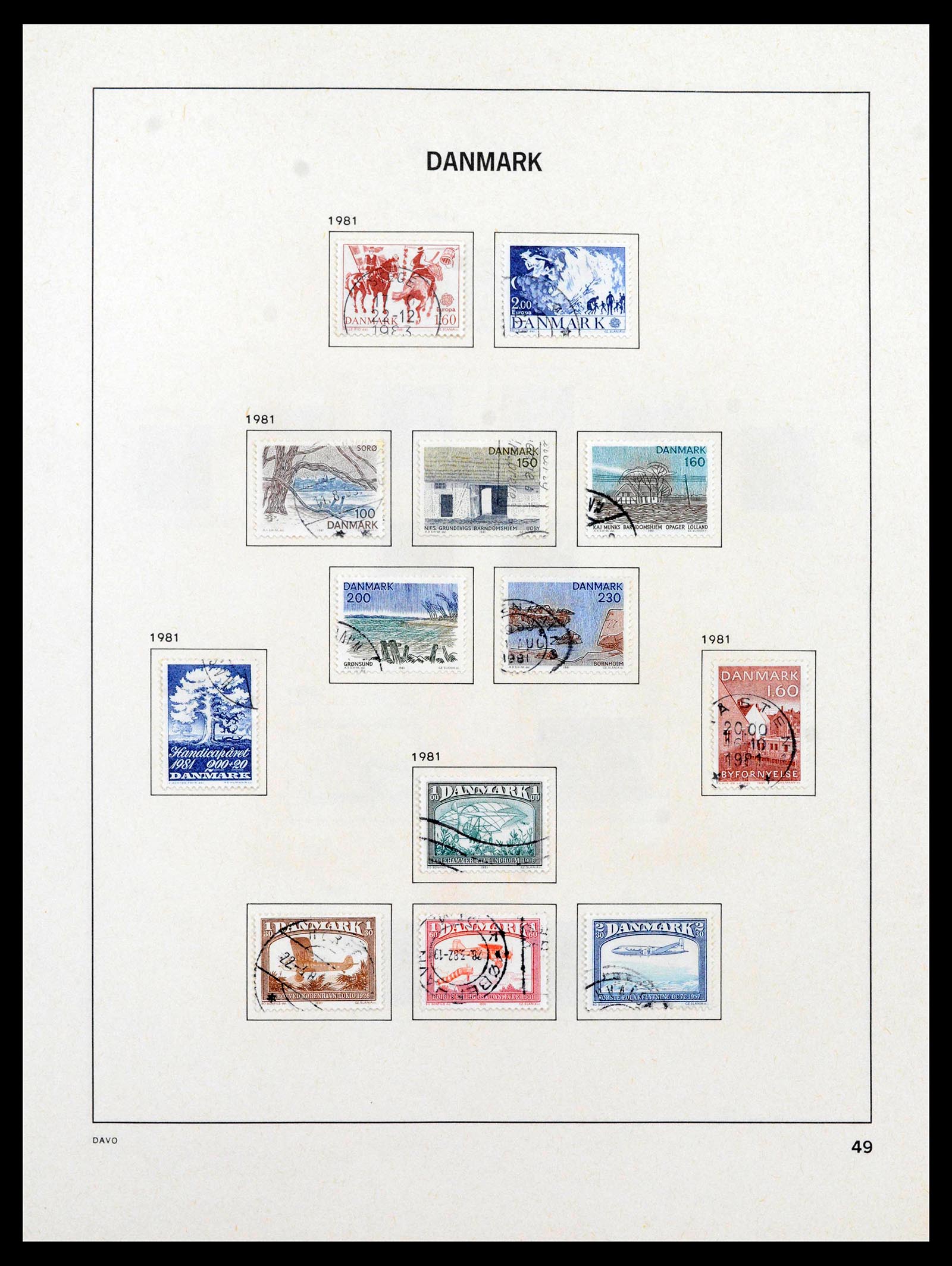 39428 0051 - Postzegelverzameling 39428 Denemarken 1851-2019.