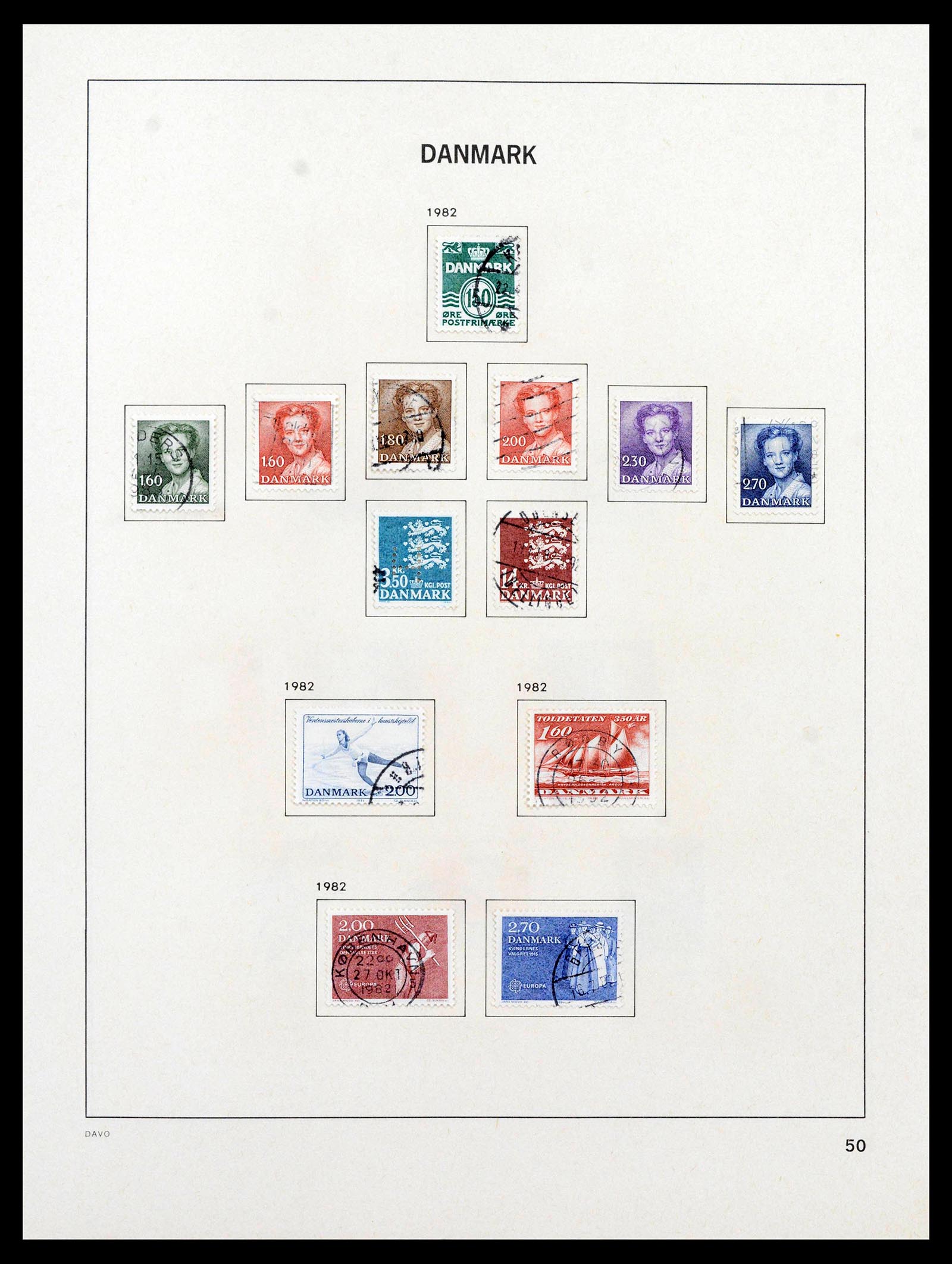39428 0052 - Postzegelverzameling 39428 Denemarken 1851-2019.