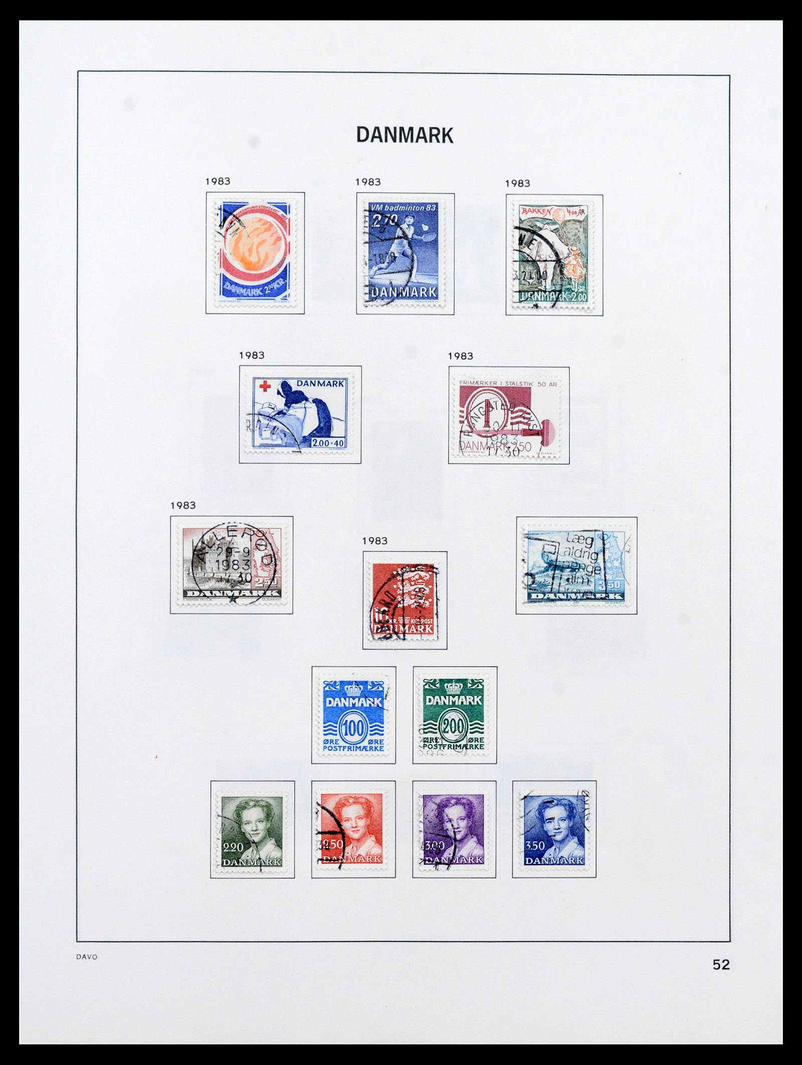 39428 0054 - Postzegelverzameling 39428 Denemarken 1851-2019.