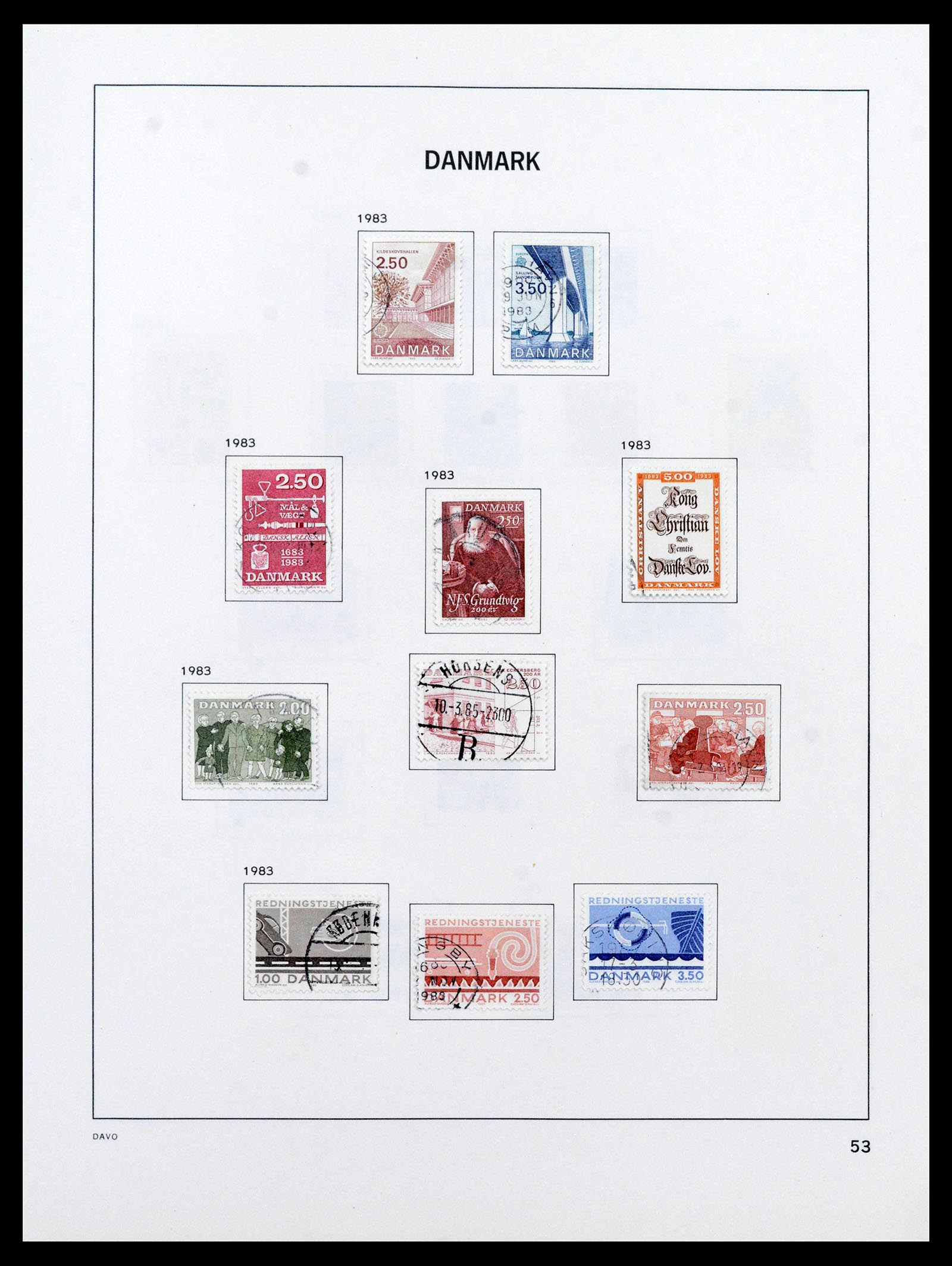 39428 0055 - Postzegelverzameling 39428 Denemarken 1851-2019.
