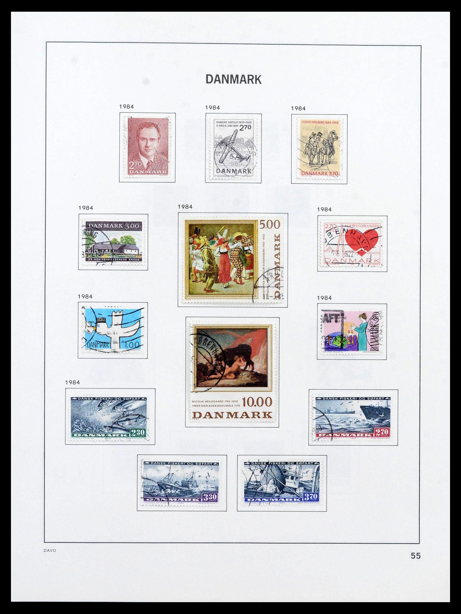 39428 0057 - Postzegelverzameling 39428 Denemarken 1851-2019.