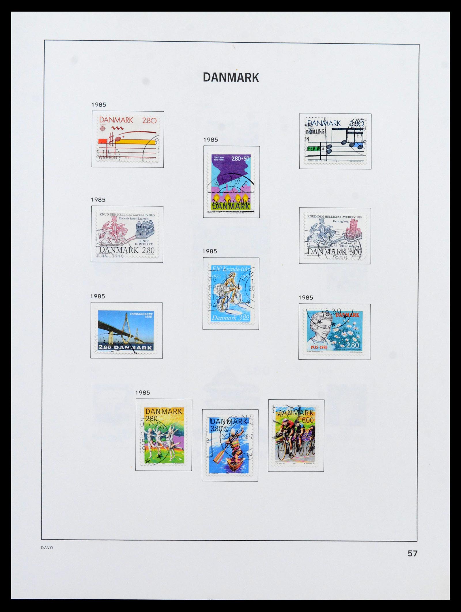 39428 0059 - Postzegelverzameling 39428 Denemarken 1851-2019.