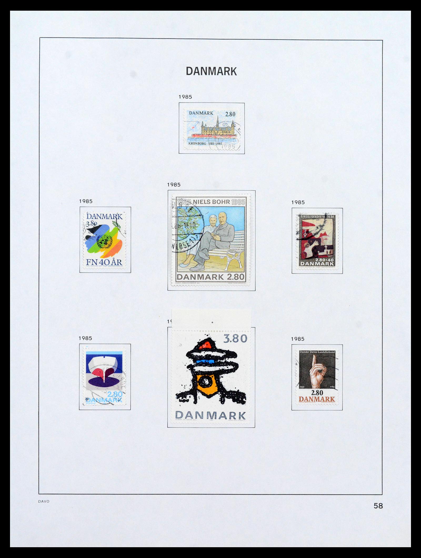 39428 0060 - Postzegelverzameling 39428 Denemarken 1851-2019.
