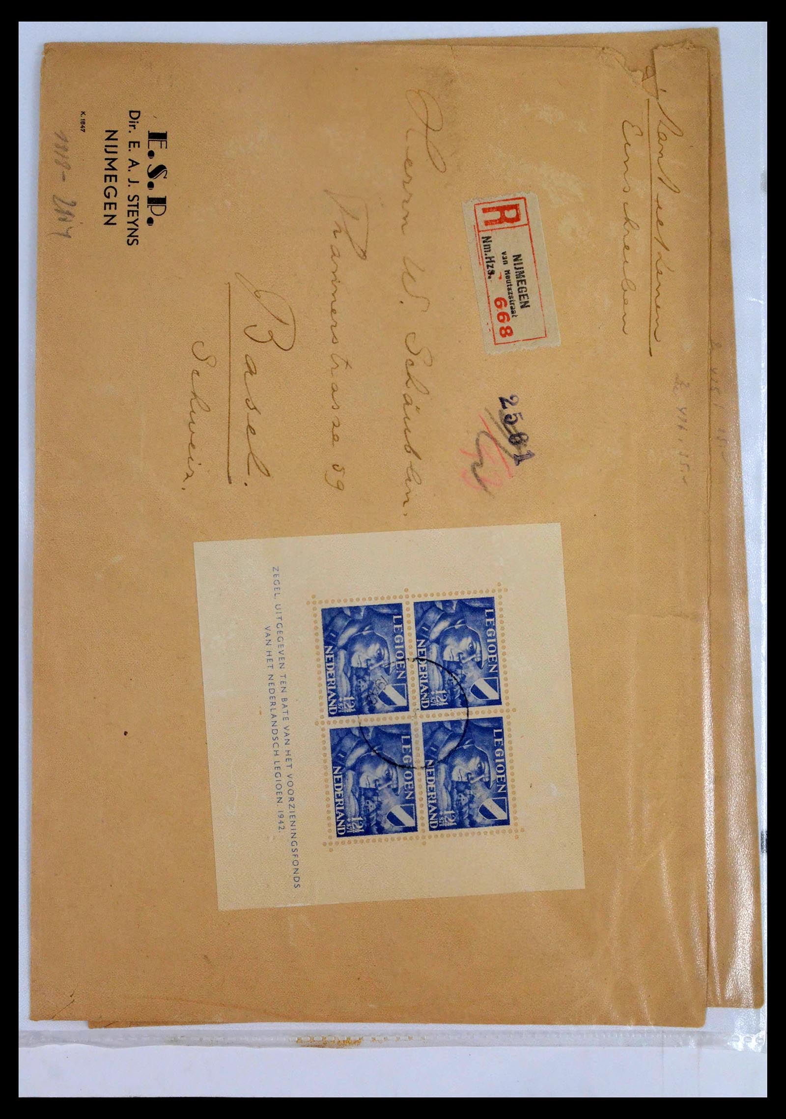 39429 0002 - Postzegelverzameling 39429 Nederland brieven 1821-1955.
