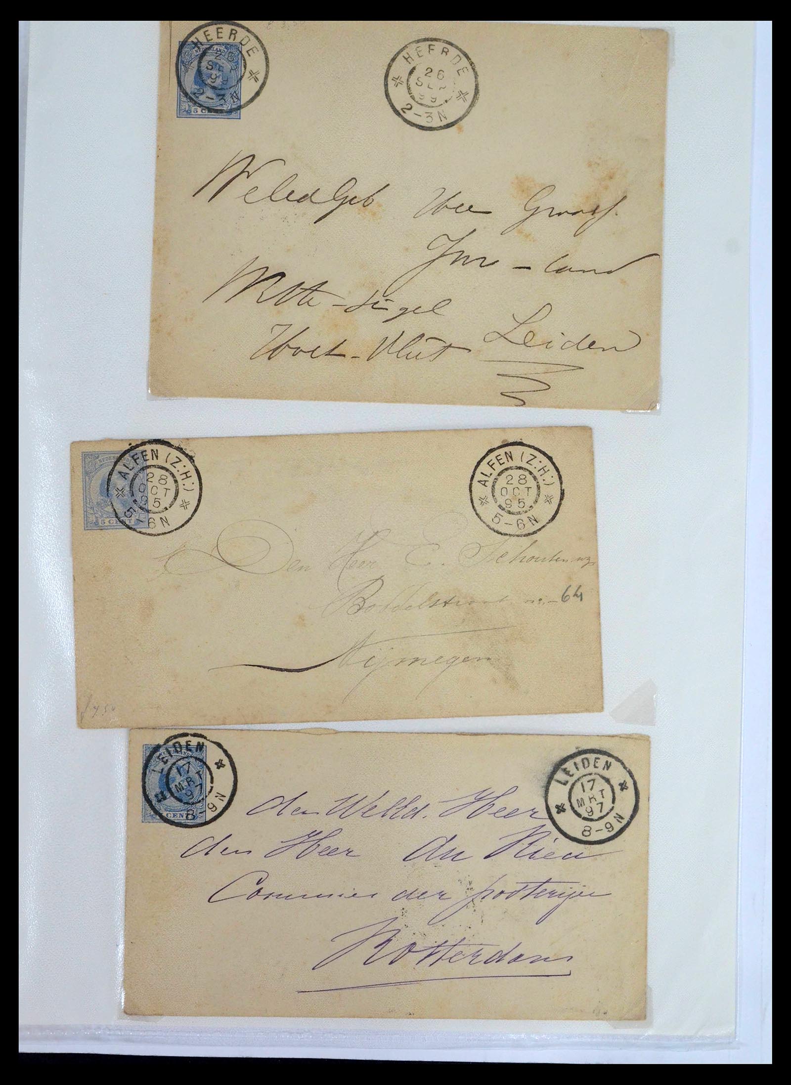 39429 0005 - Postzegelverzameling 39429 Nederland brieven 1821-1955.