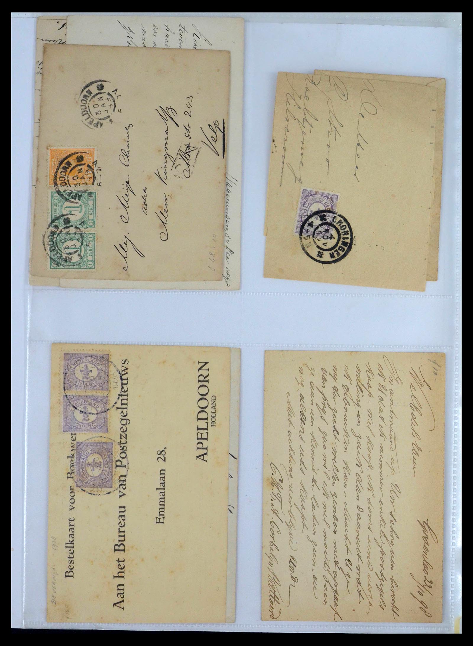 39429 0008 - Postzegelverzameling 39429 Nederland brieven 1821-1955.
