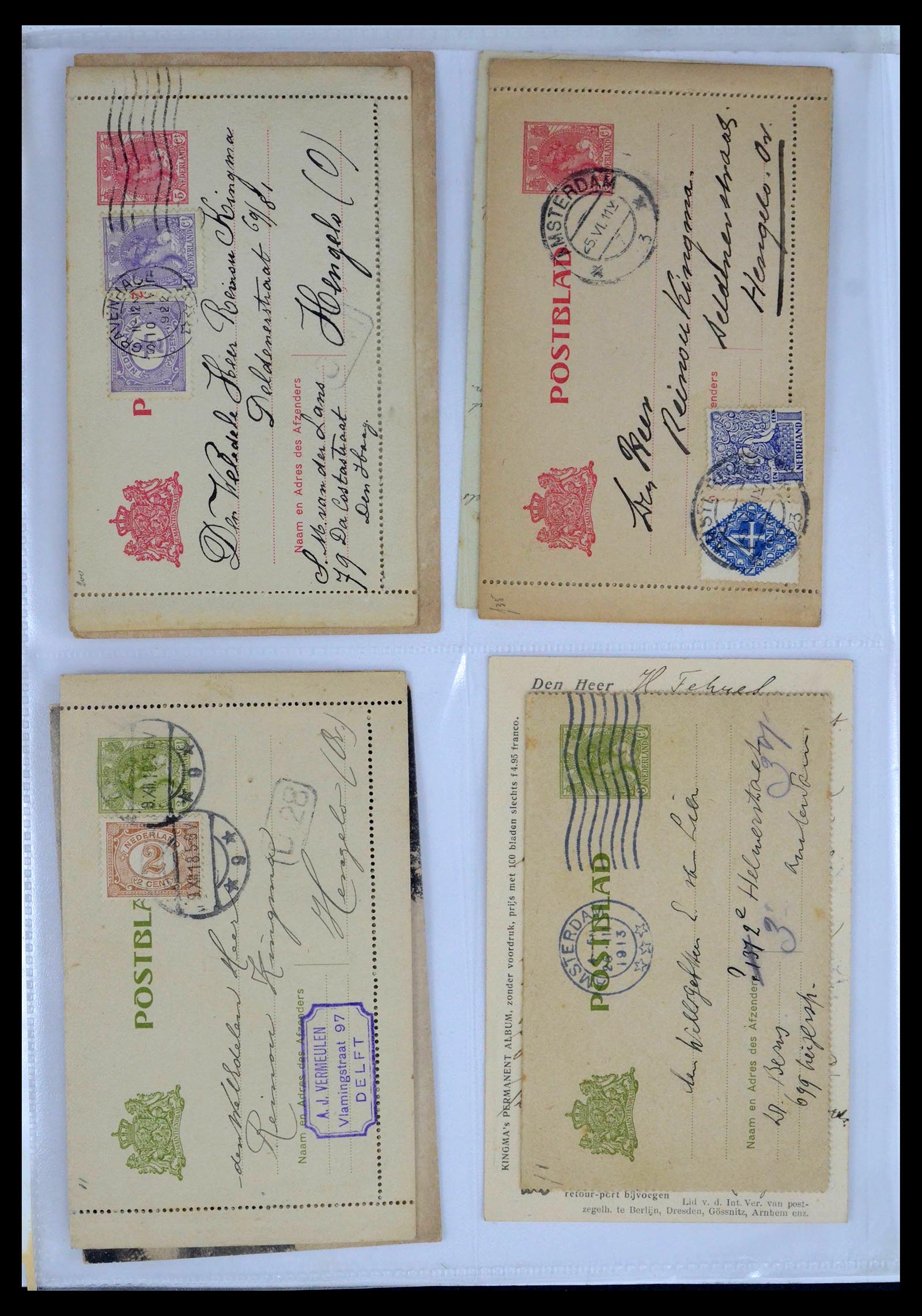 39429 0009 - Postzegelverzameling 39429 Nederland brieven 1821-1955.