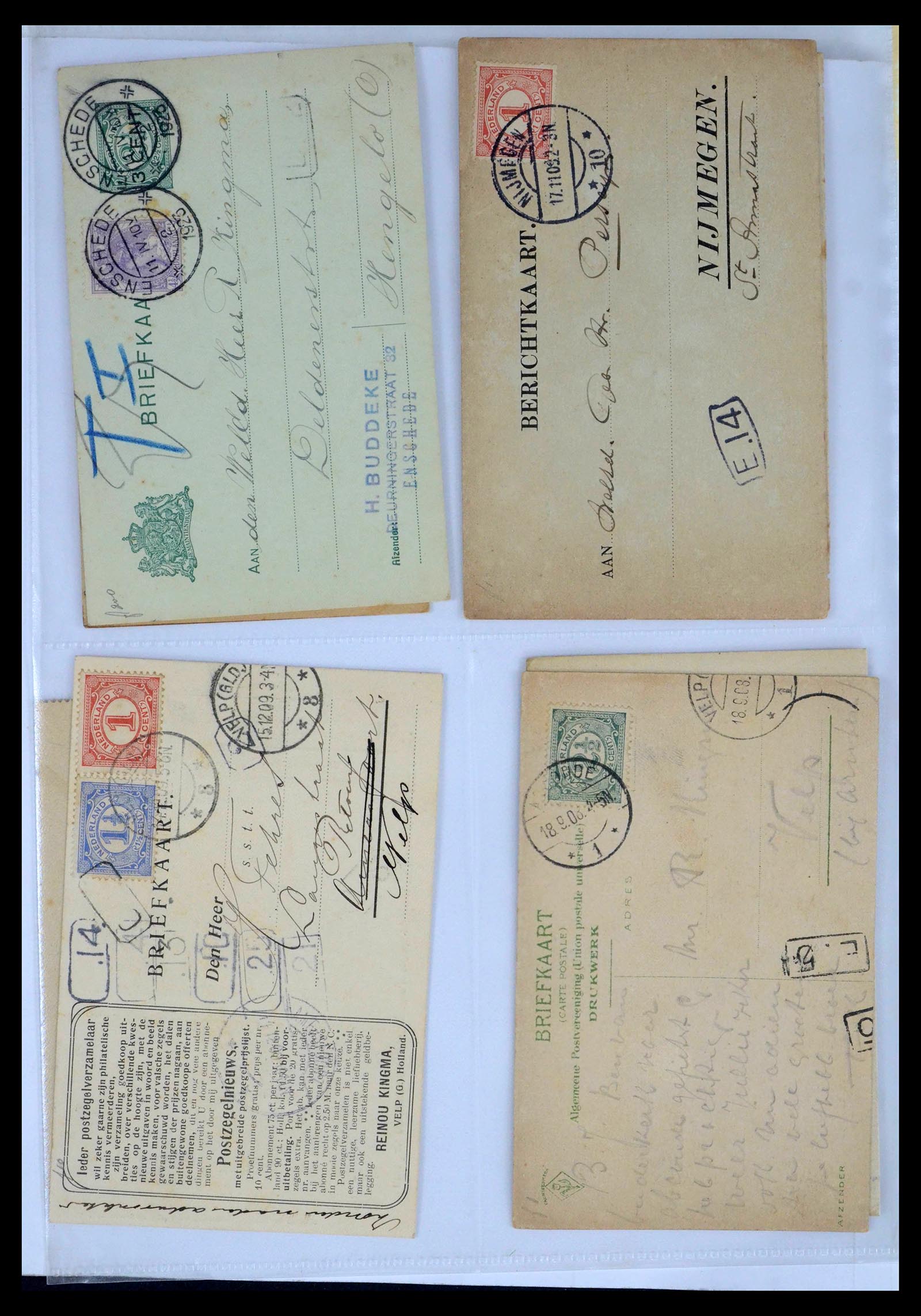 39429 0010 - Postzegelverzameling 39429 Nederland brieven 1821-1955.