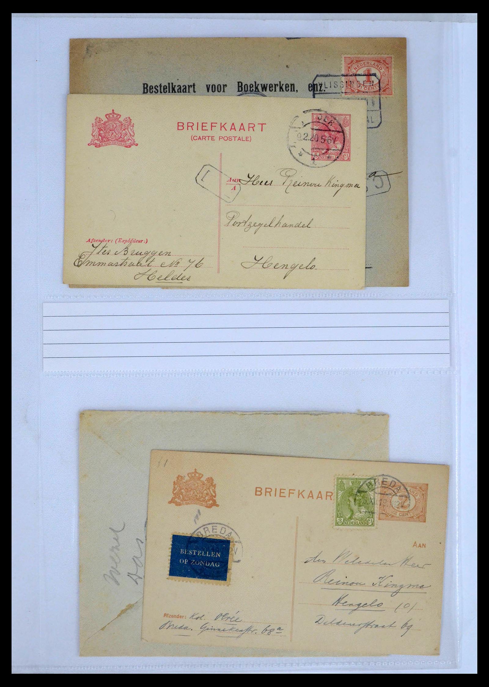 39429 0013 - Postzegelverzameling 39429 Nederland brieven 1821-1955.