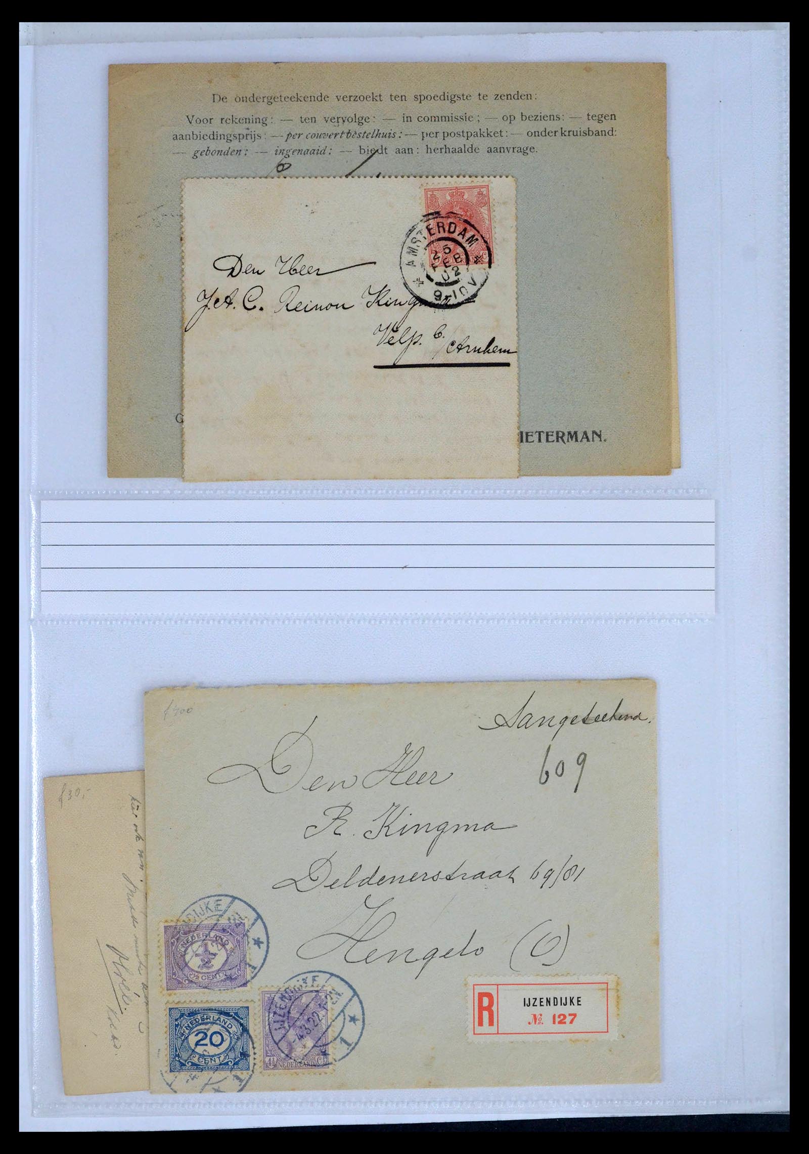 39429 0014 - Postzegelverzameling 39429 Nederland brieven 1821-1955.