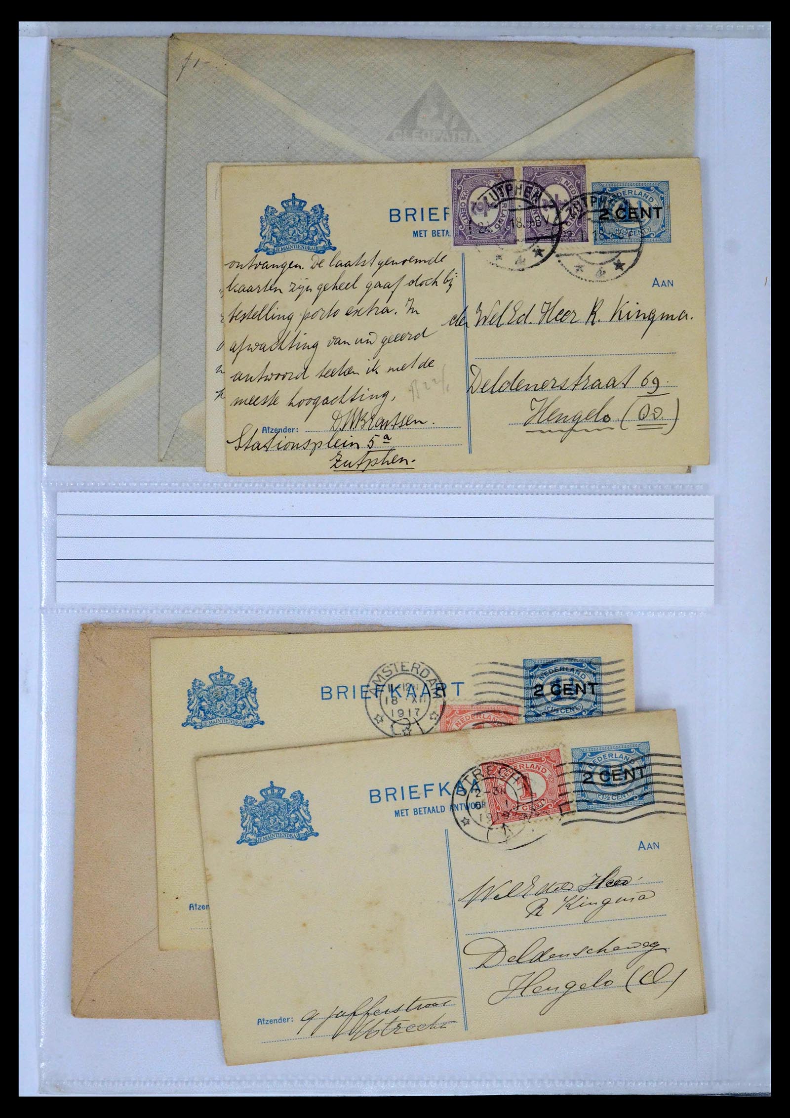 39429 0016 - Postzegelverzameling 39429 Nederland brieven 1821-1955.