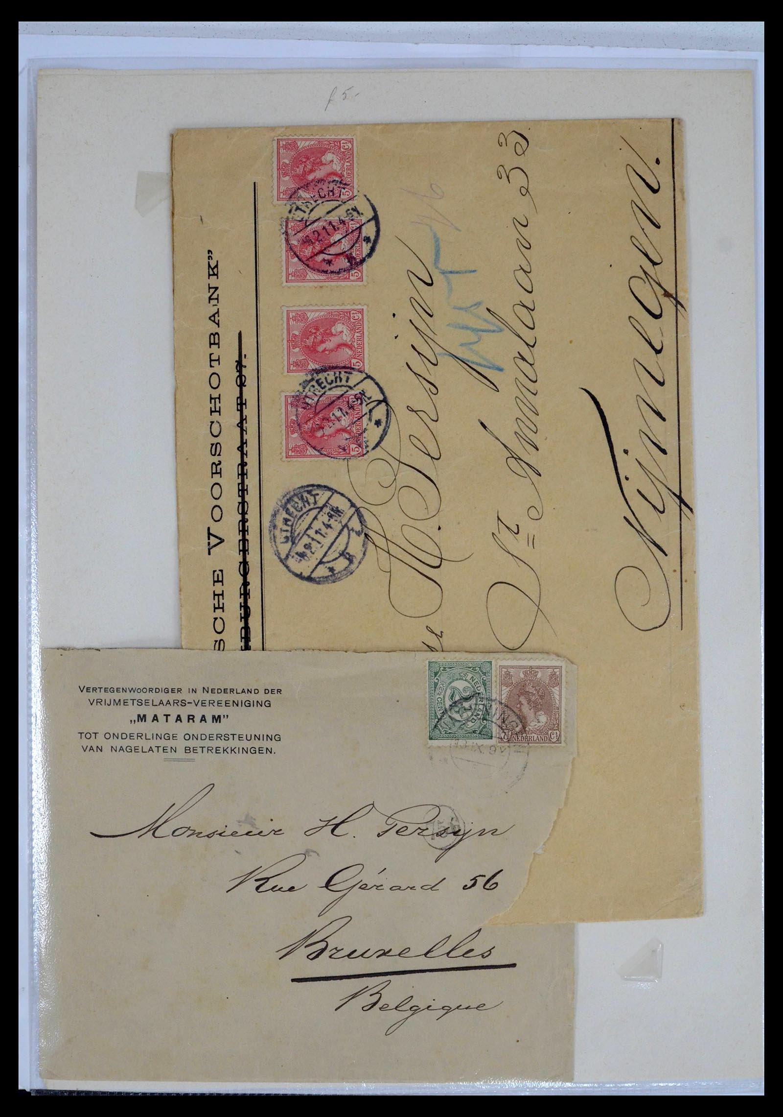 39429 0017 - Postzegelverzameling 39429 Nederland brieven 1821-1955.