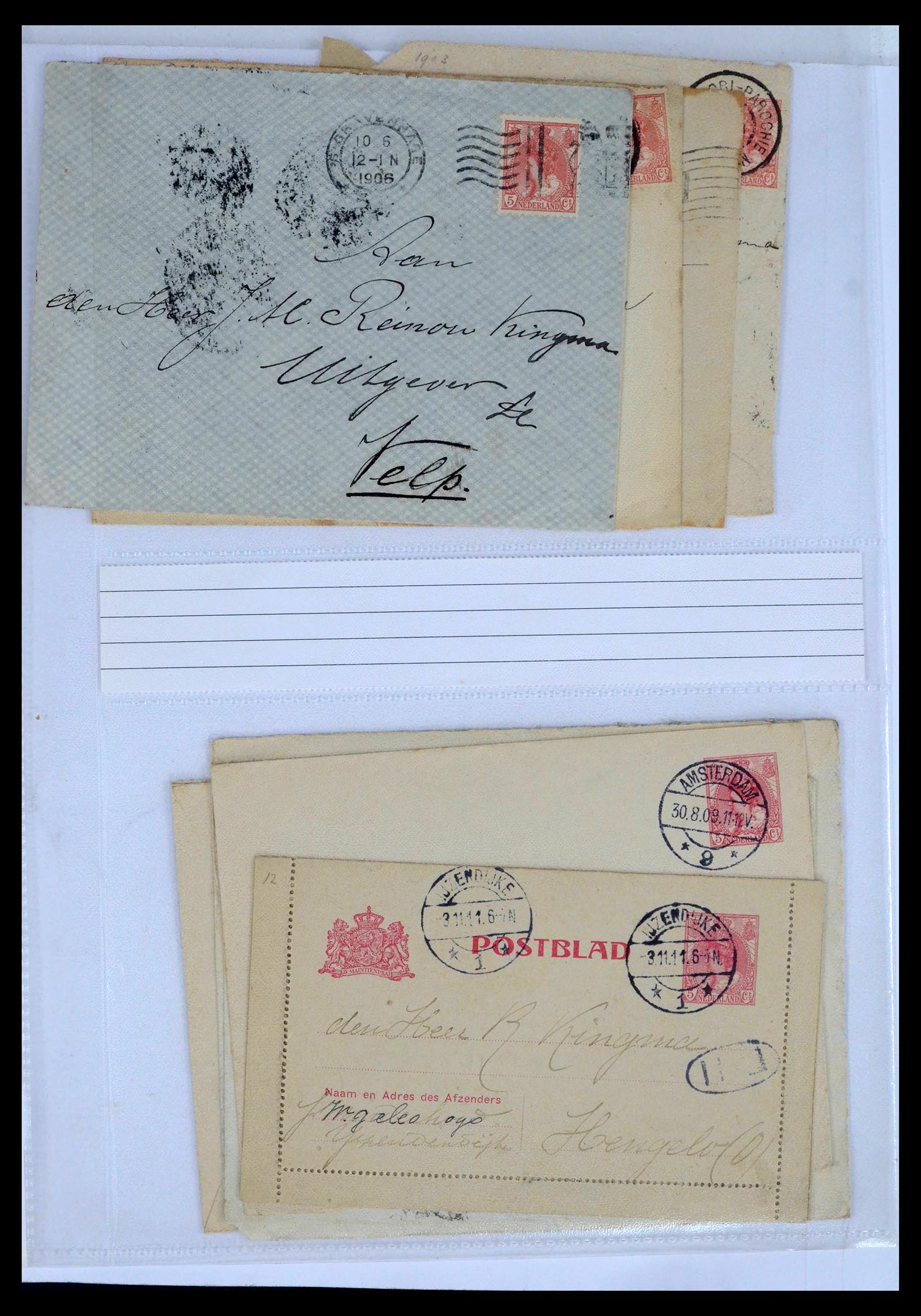 39429 0019 - Postzegelverzameling 39429 Nederland brieven 1821-1955.