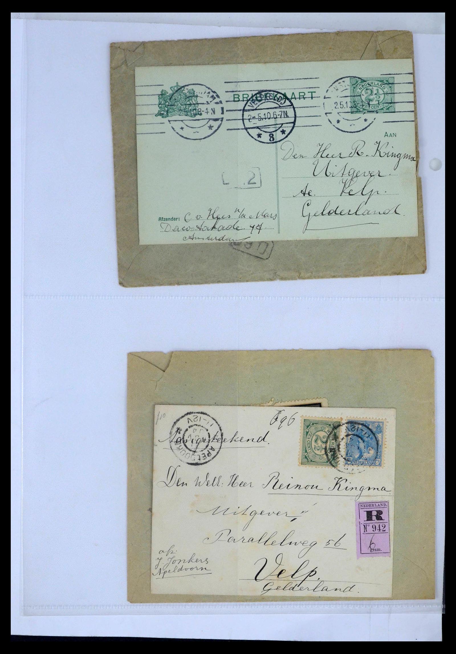 39429 0028 - Postzegelverzameling 39429 Nederland brieven 1821-1955.