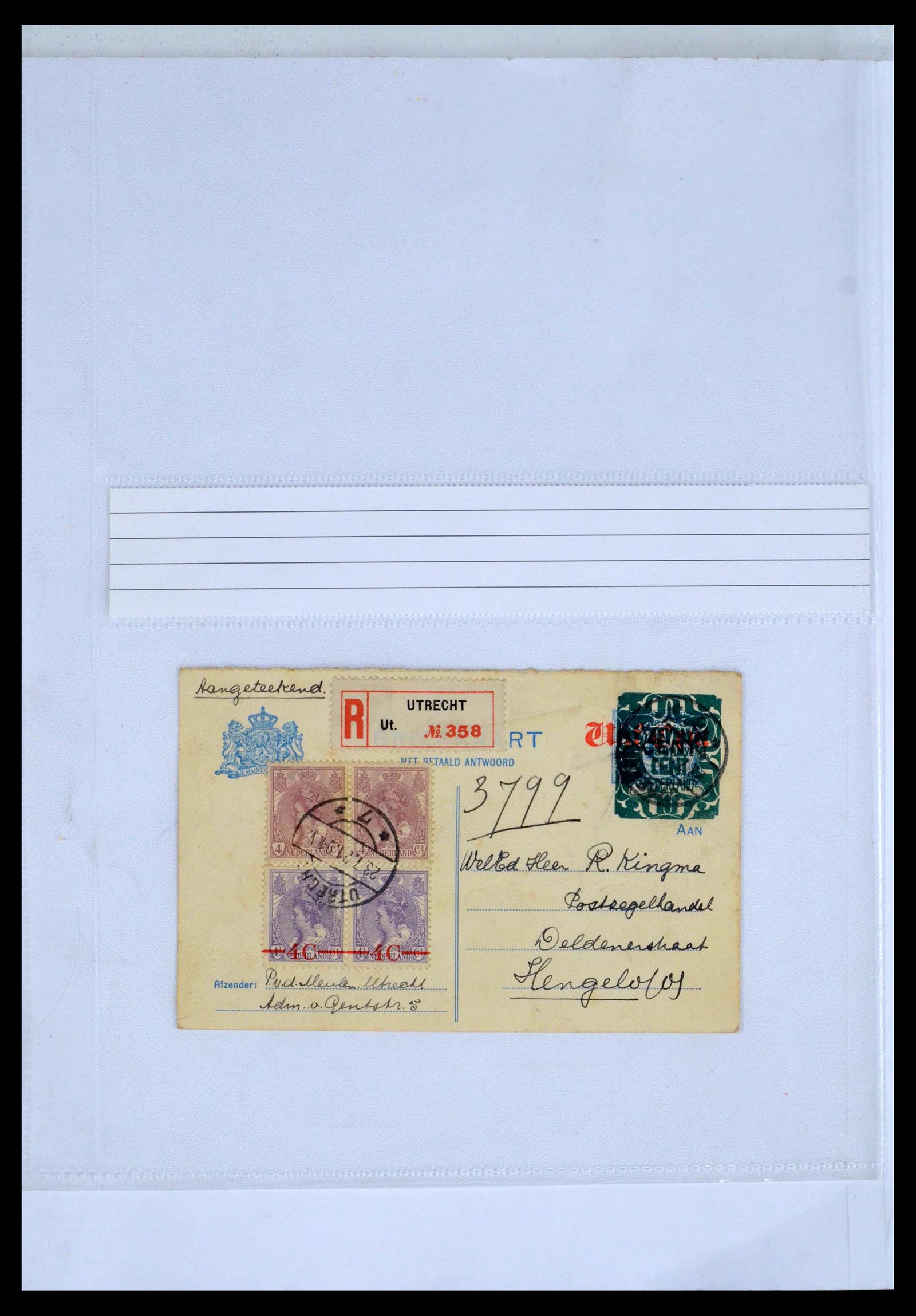 39429 0031 - Stamp collection 39429 Netherlands covers 1821-1955.