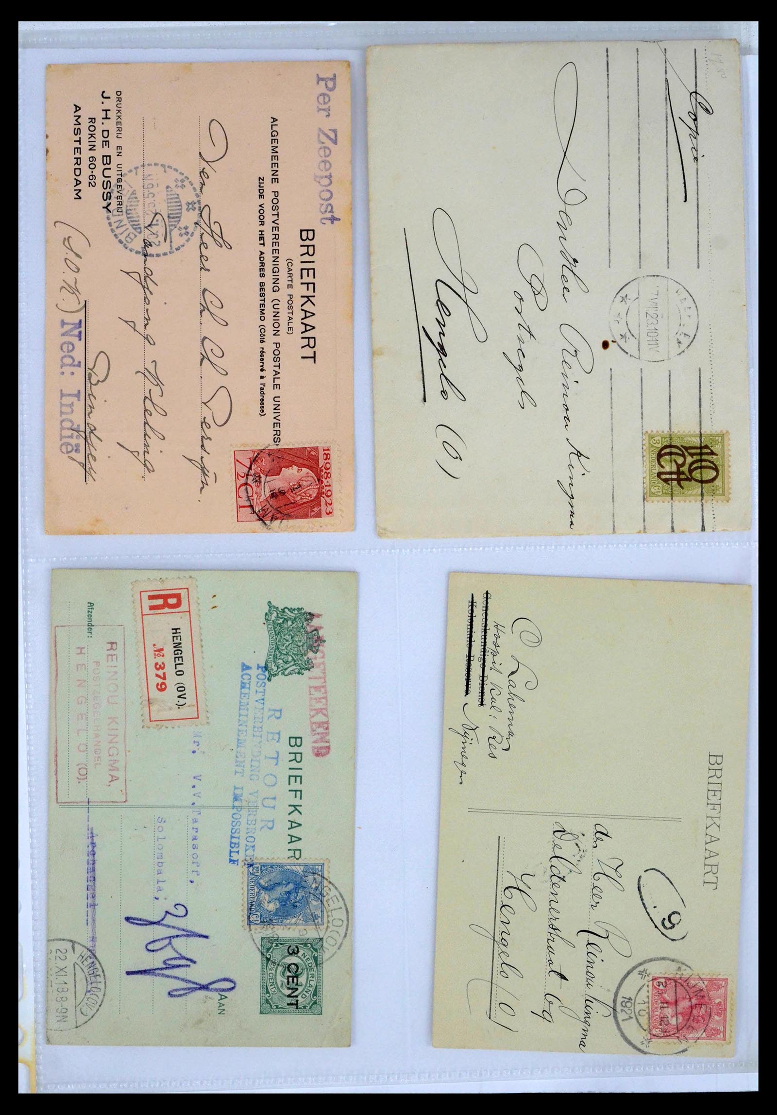 39429 0033 - Postzegelverzameling 39429 Nederland brieven 1821-1955.