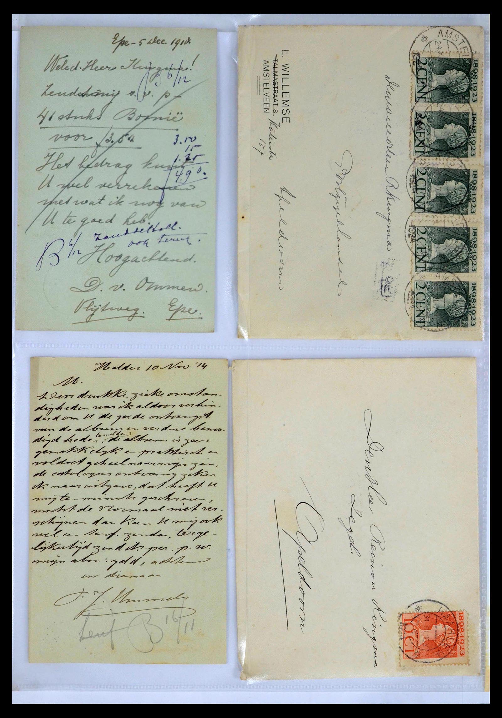 39429 0036 - Postzegelverzameling 39429 Nederland brieven 1821-1955.