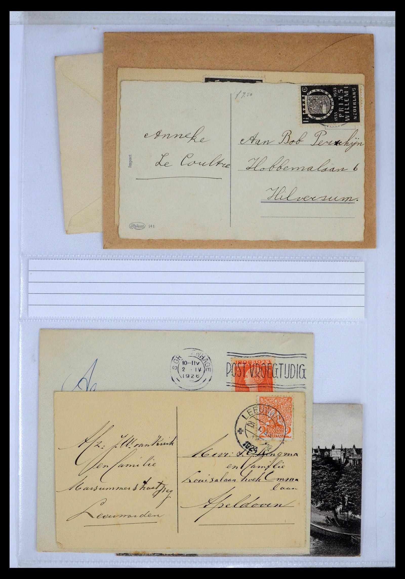 39429 0038 - Postzegelverzameling 39429 Nederland brieven 1821-1955.