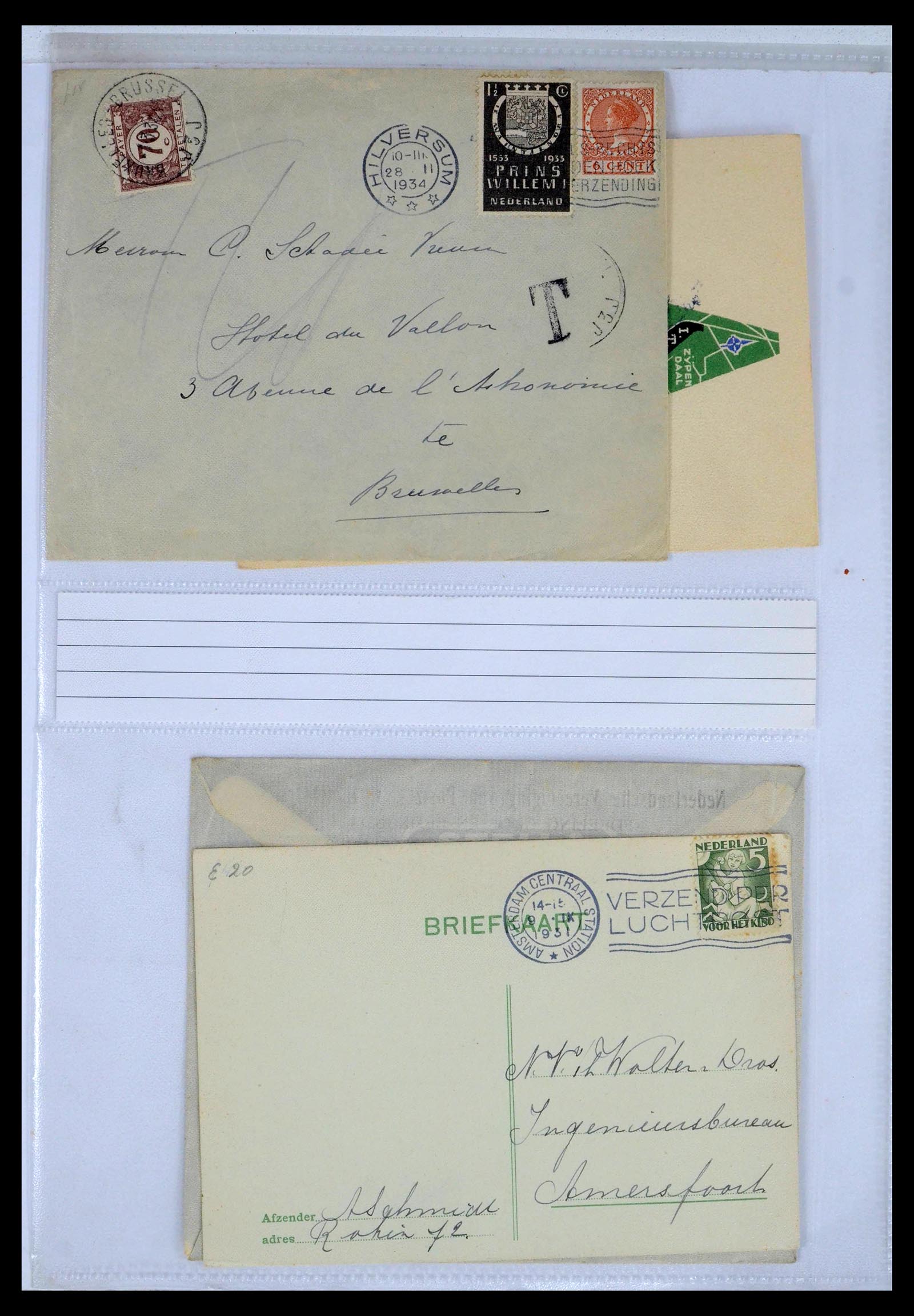 39429 0040 - Postzegelverzameling 39429 Nederland brieven 1821-1955.