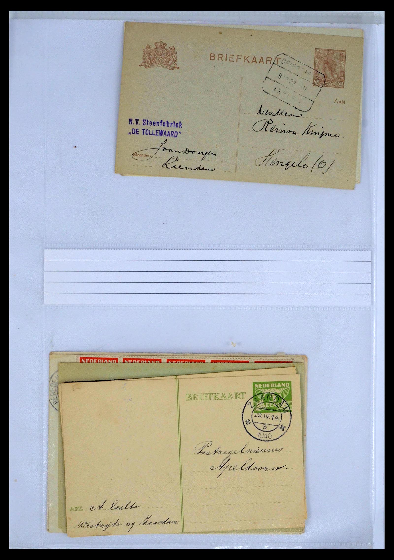 39429 0041 - Postzegelverzameling 39429 Nederland brieven 1821-1955.