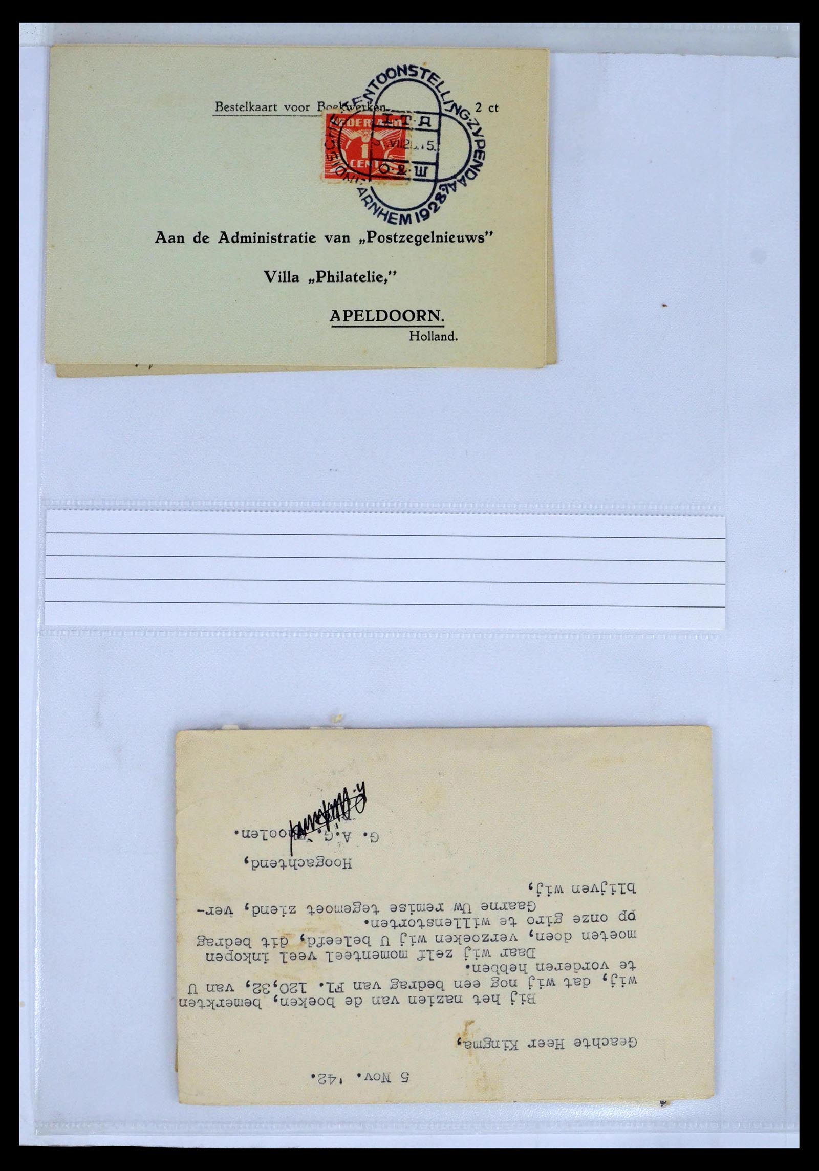 39429 0042 - Postzegelverzameling 39429 Nederland brieven 1821-1955.