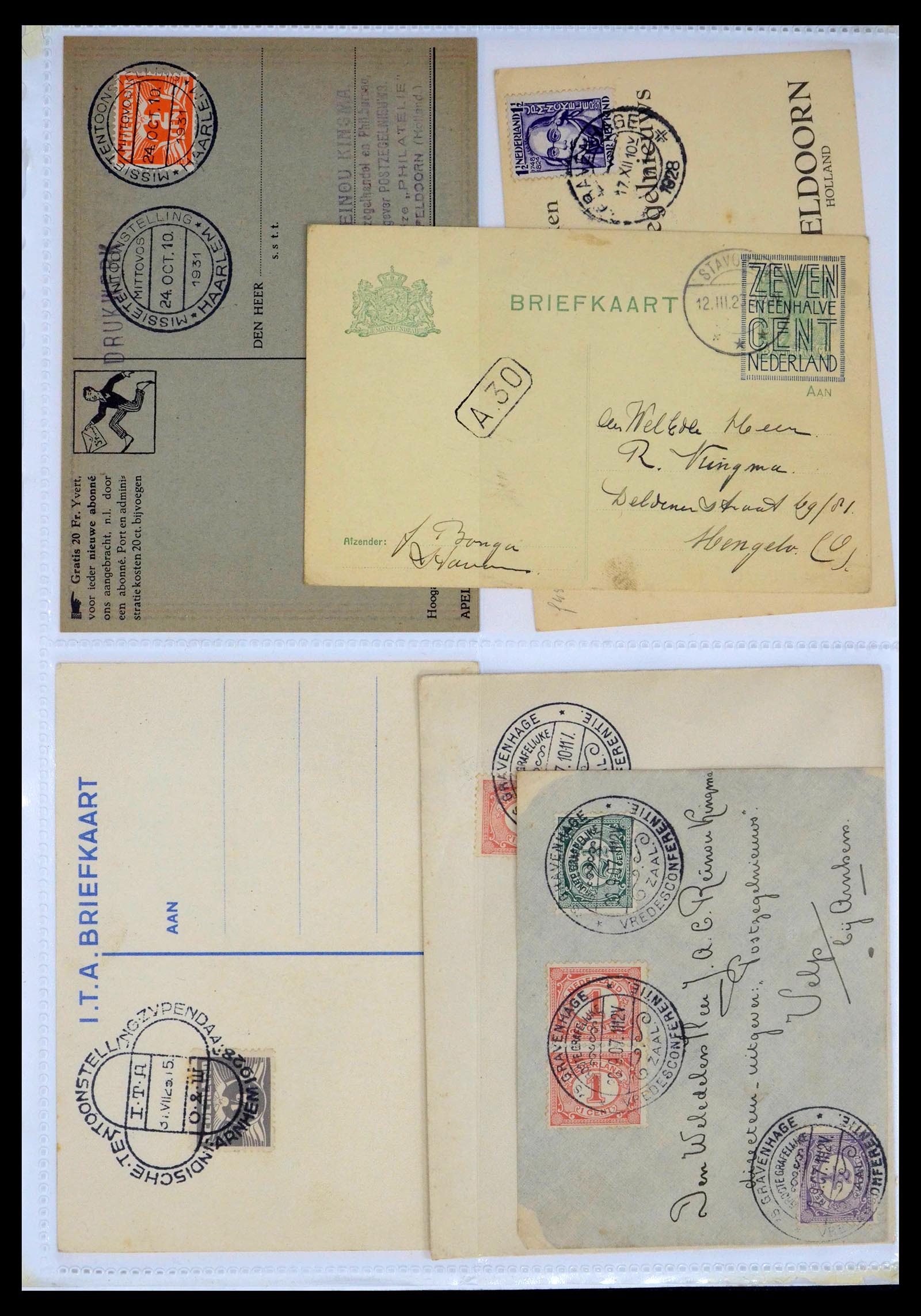 39429 0043 - Stamp collection 39429 Netherlands covers 1821-1955.
