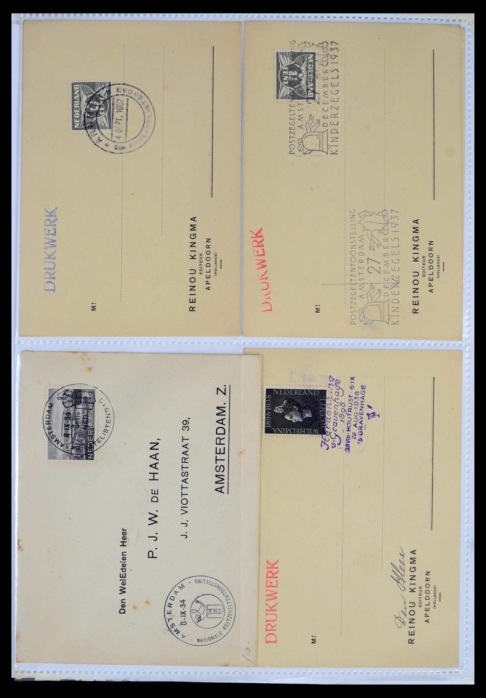 39429 0044 - Postzegelverzameling 39429 Nederland brieven 1821-1955.