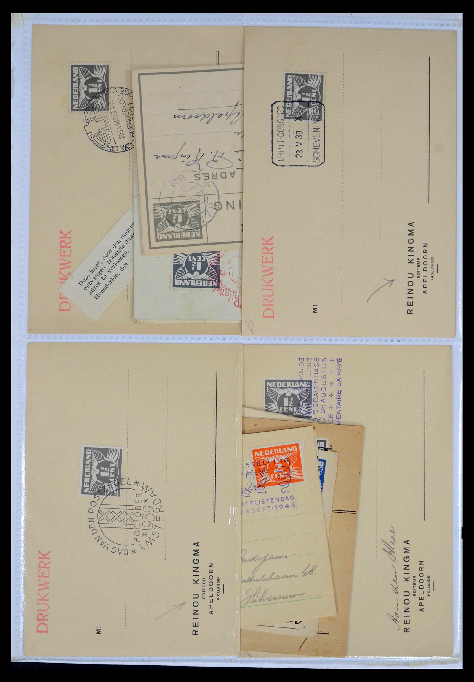 39429 0045 - Postzegelverzameling 39429 Nederland brieven 1821-1955.
