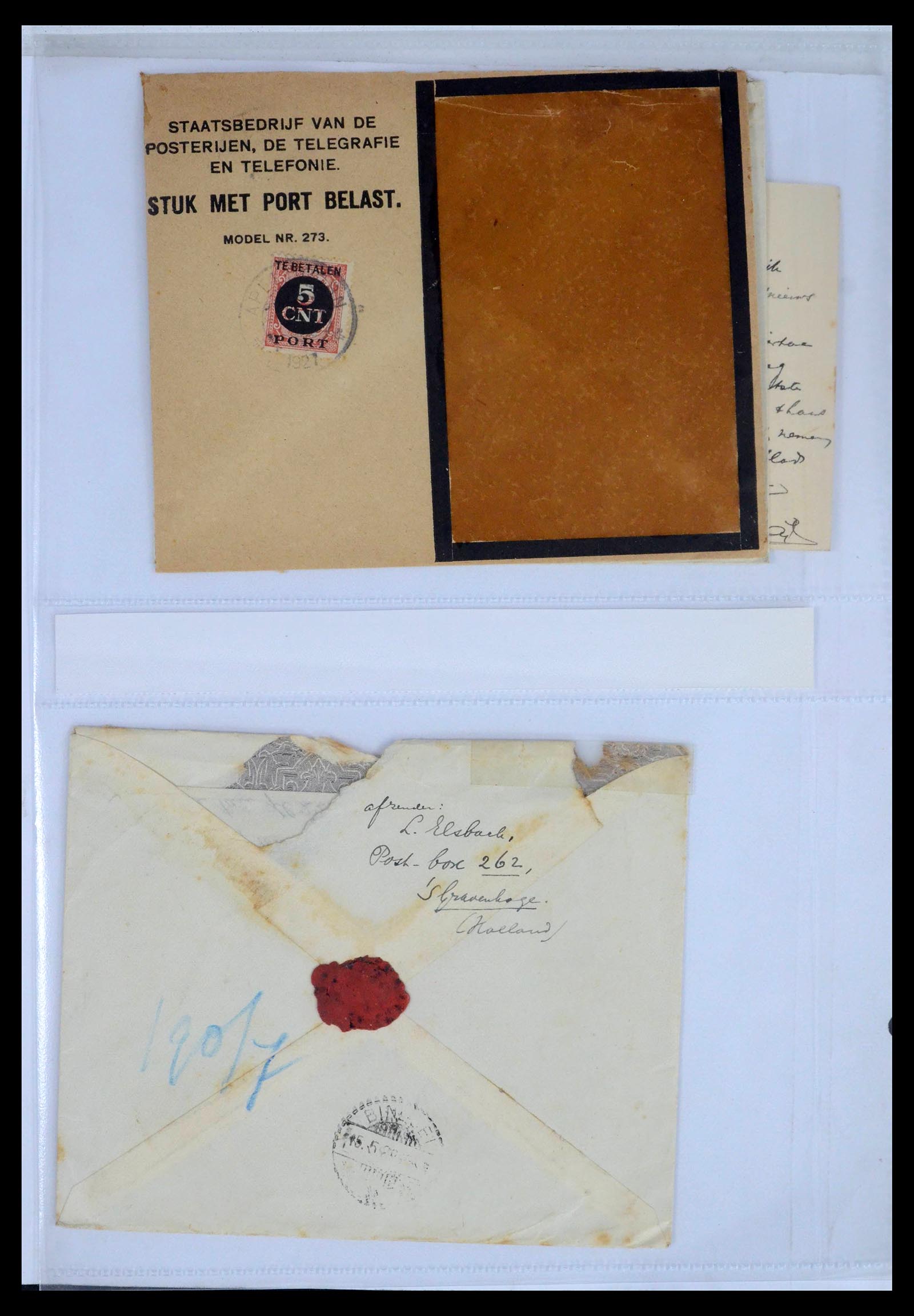 39429 0048 - Postzegelverzameling 39429 Nederland brieven 1821-1955.