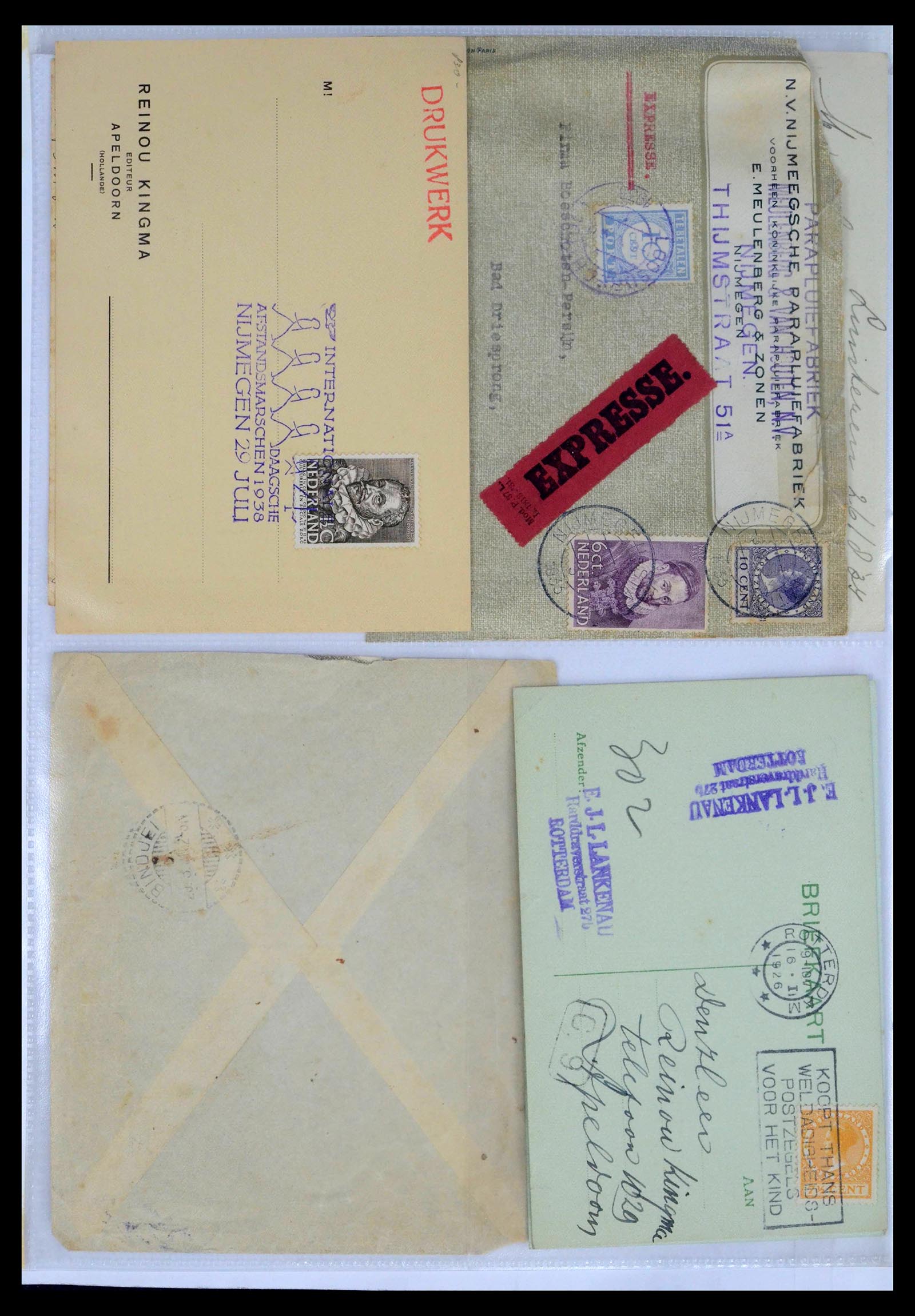 39429 0049 - Postzegelverzameling 39429 Nederland brieven 1821-1955.