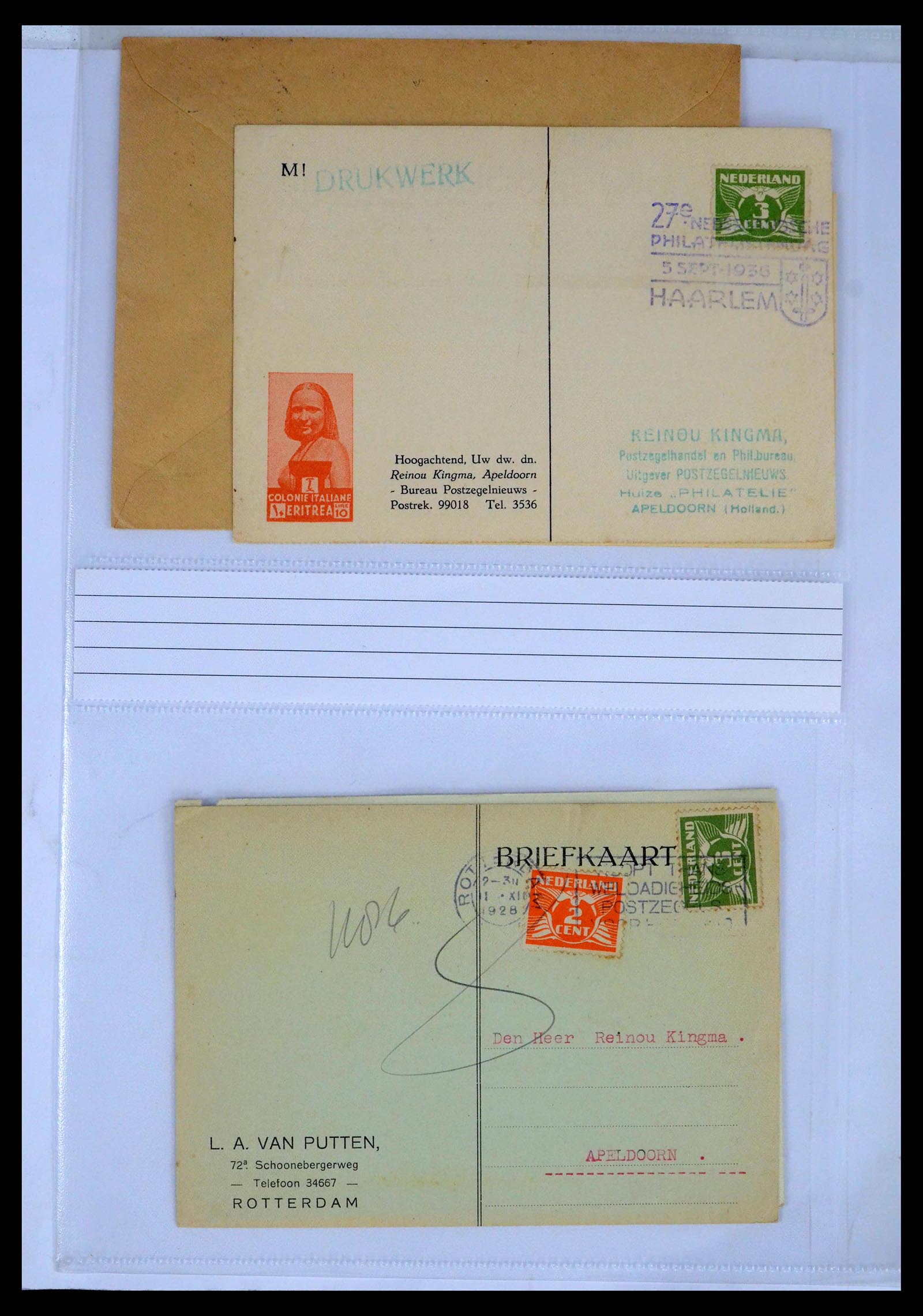 39429 0054 - Stamp collection 39429 Netherlands covers 1821-1955.