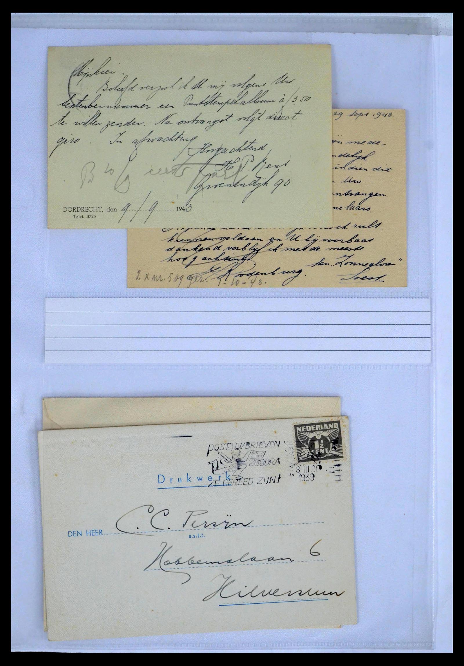 39429 0055 - Postzegelverzameling 39429 Nederland brieven 1821-1955.