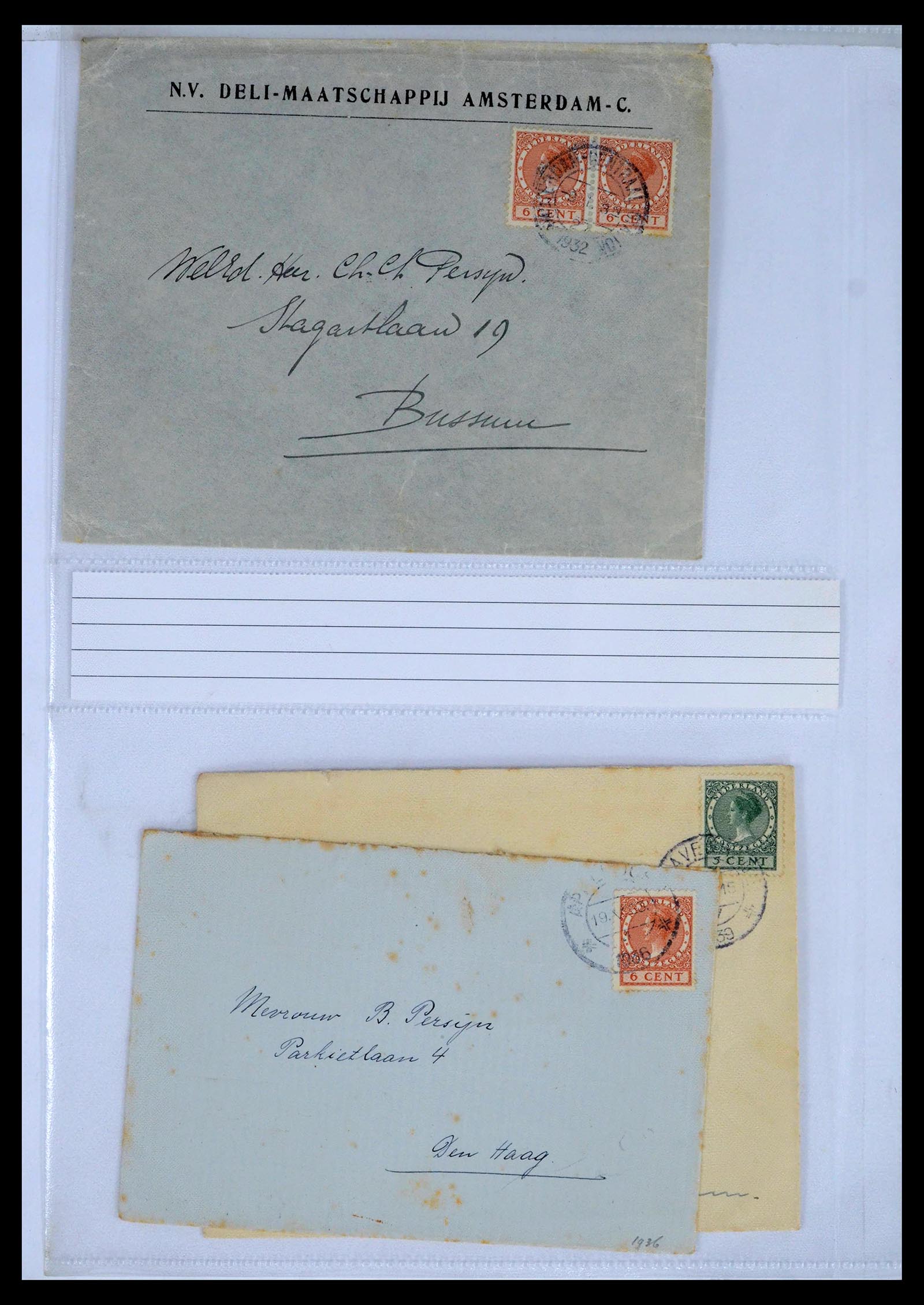 39429 0058 - Postzegelverzameling 39429 Nederland brieven 1821-1955.