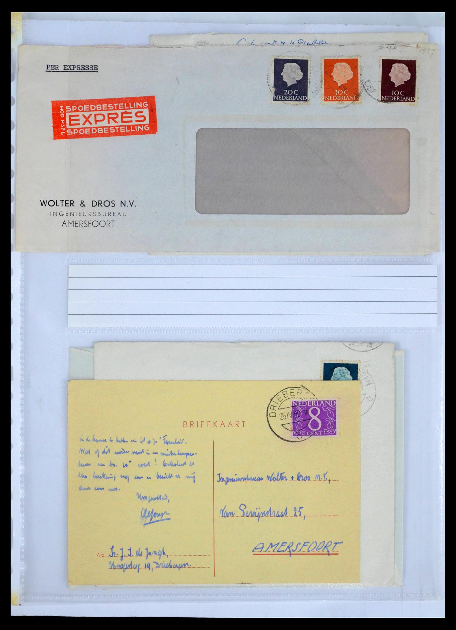 39429 0101 - Stamp collection 39429 Netherlands covers 1821-1955.