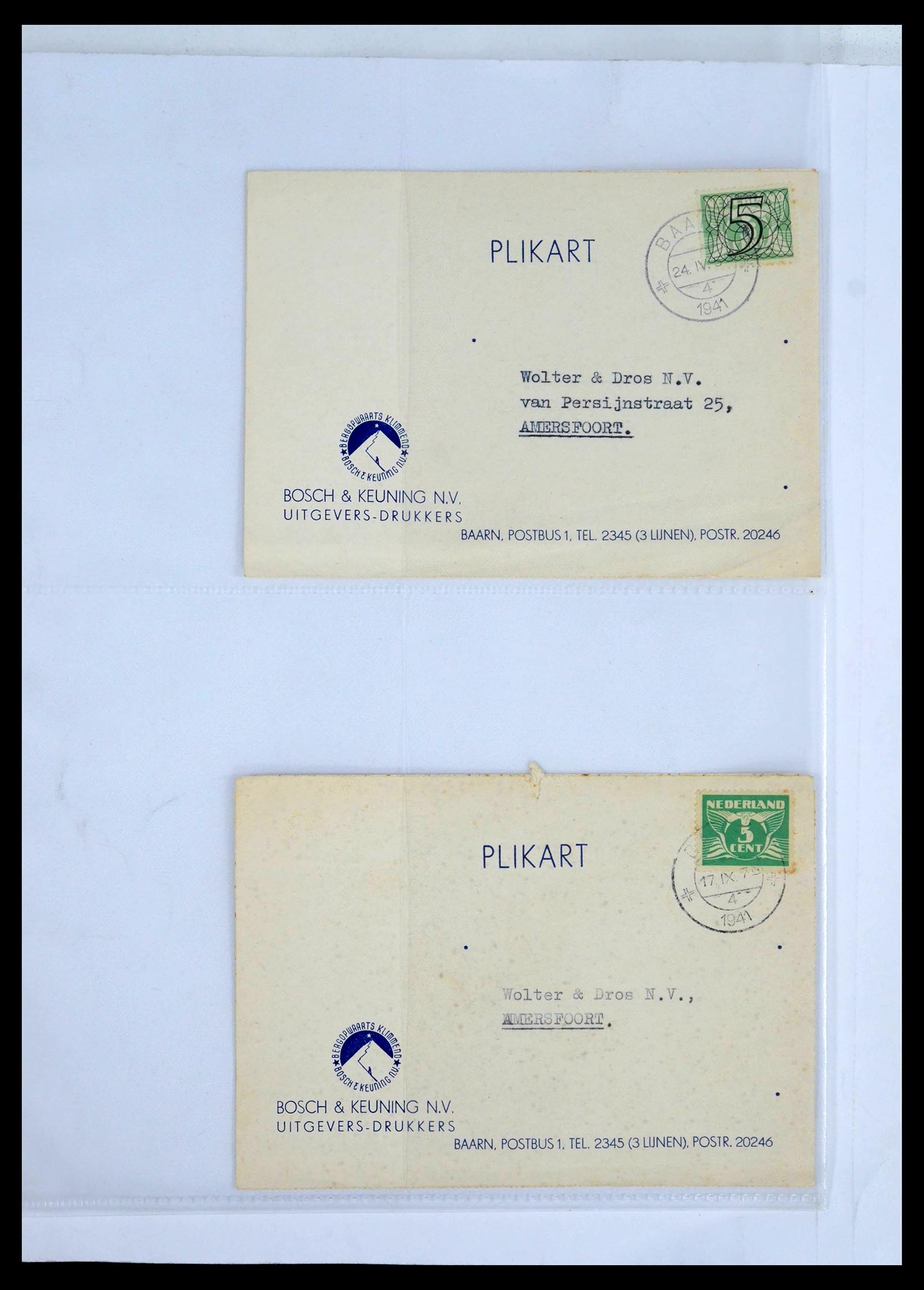 39429 0104 - Stamp collection 39429 Netherlands covers 1821-1955.