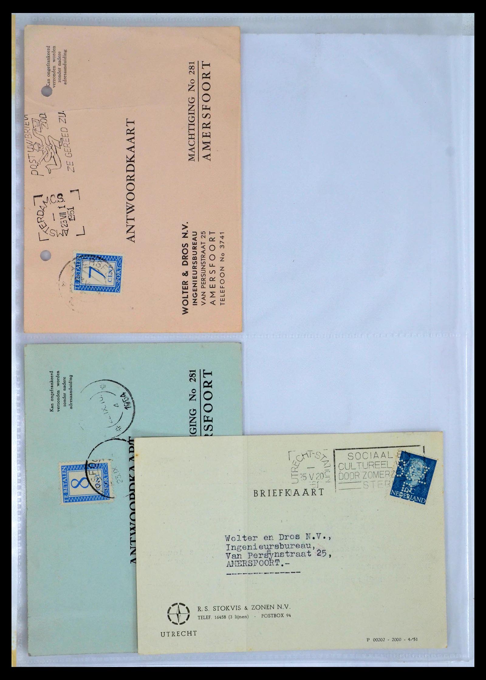 39429 0106 - Postzegelverzameling 39429 Nederland brieven 1821-1955.