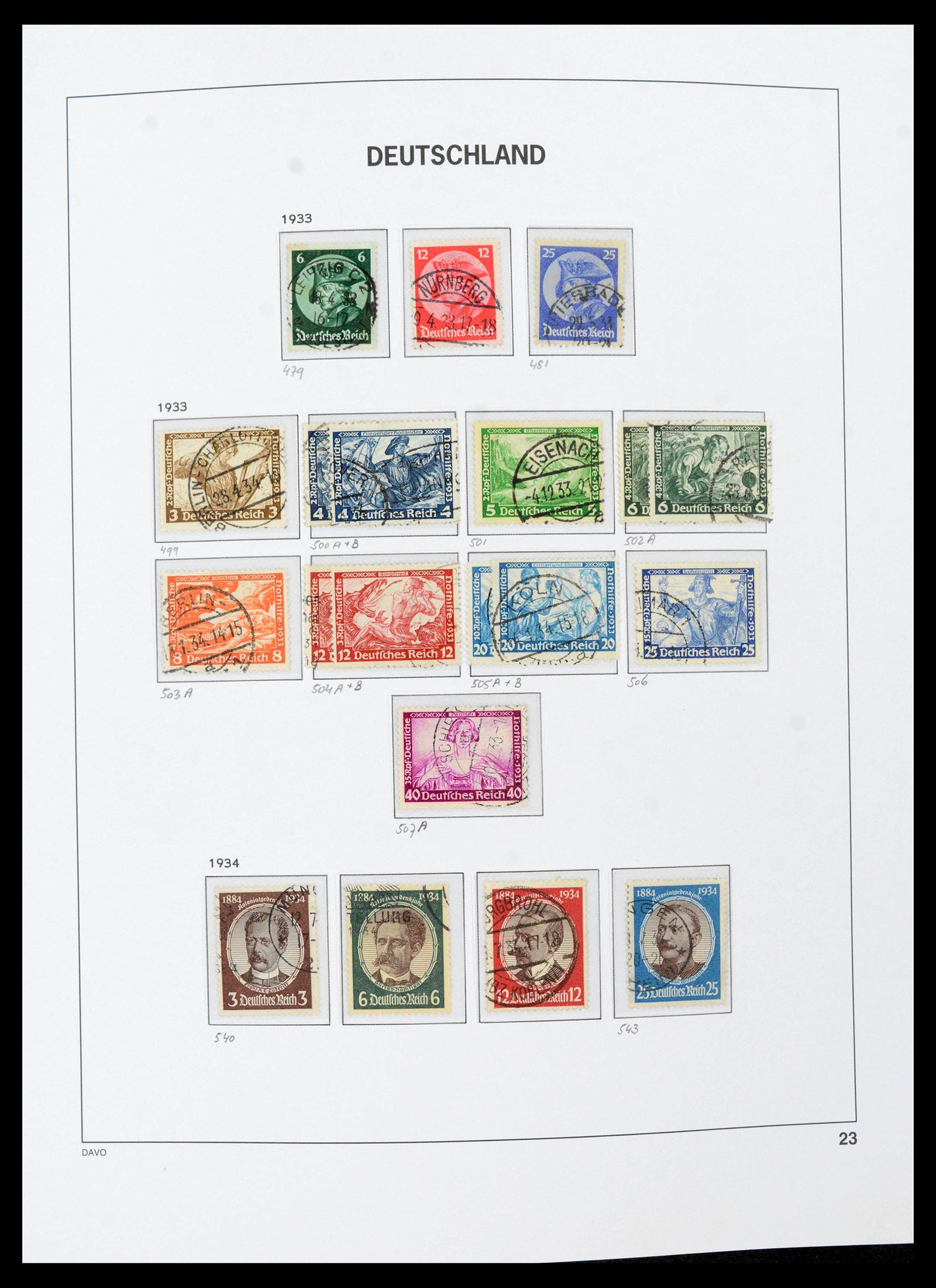 39430 0029 - Stamp collection 39430 German Reich 1872-1945.
