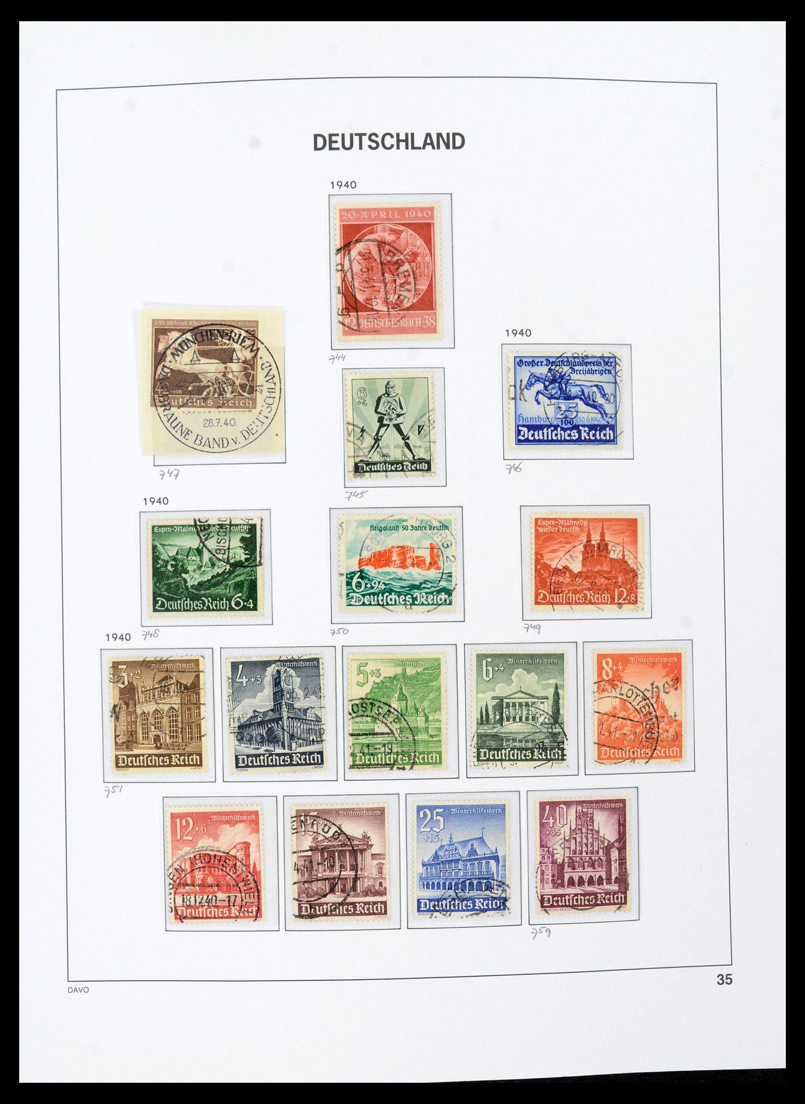 39430 0042 - Stamp collection 39430 German Reich 1872-1945.