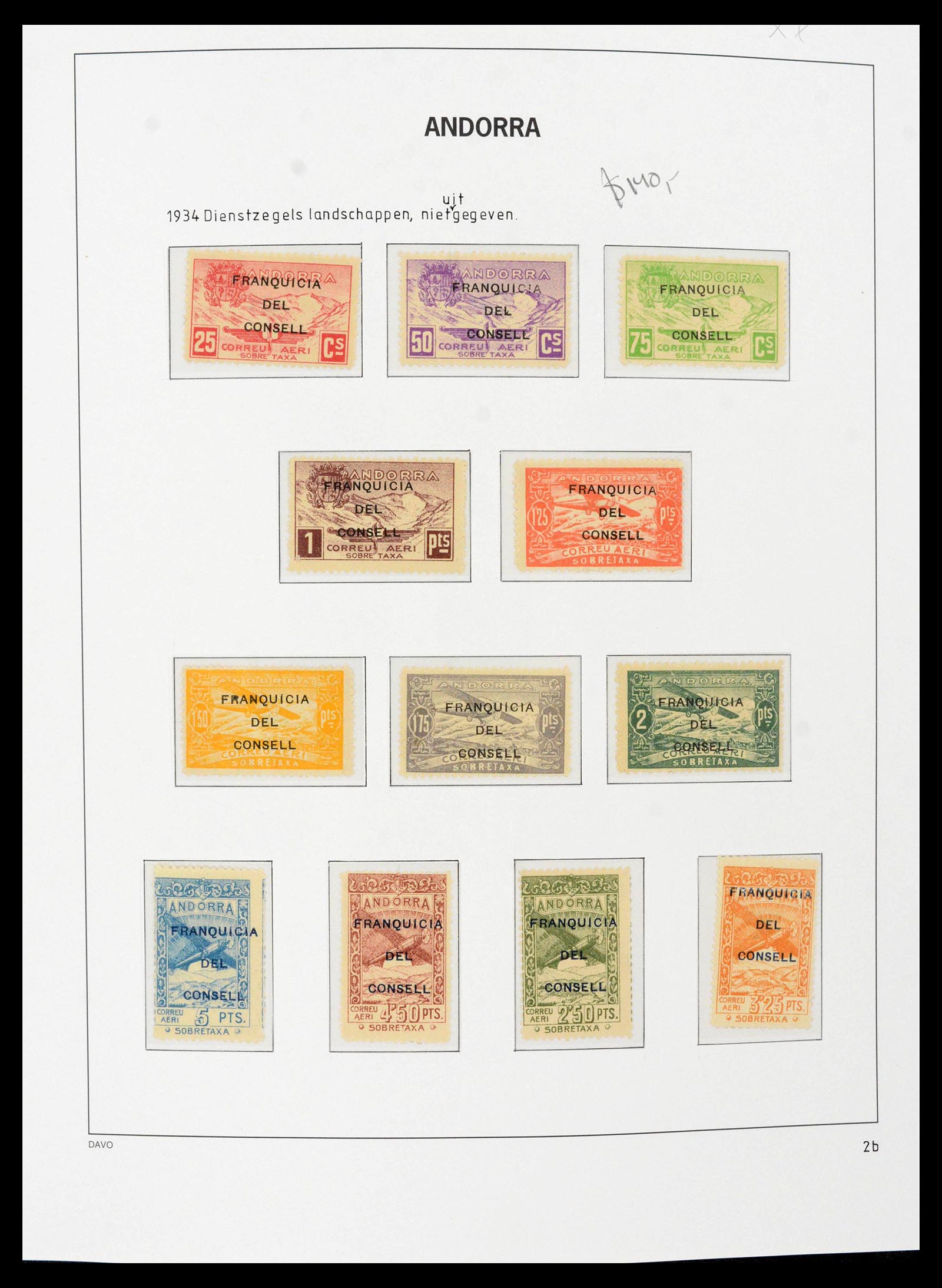 39432 0004 - Postzegelverzameling 39432 Spaans Andorra 1928-2014.