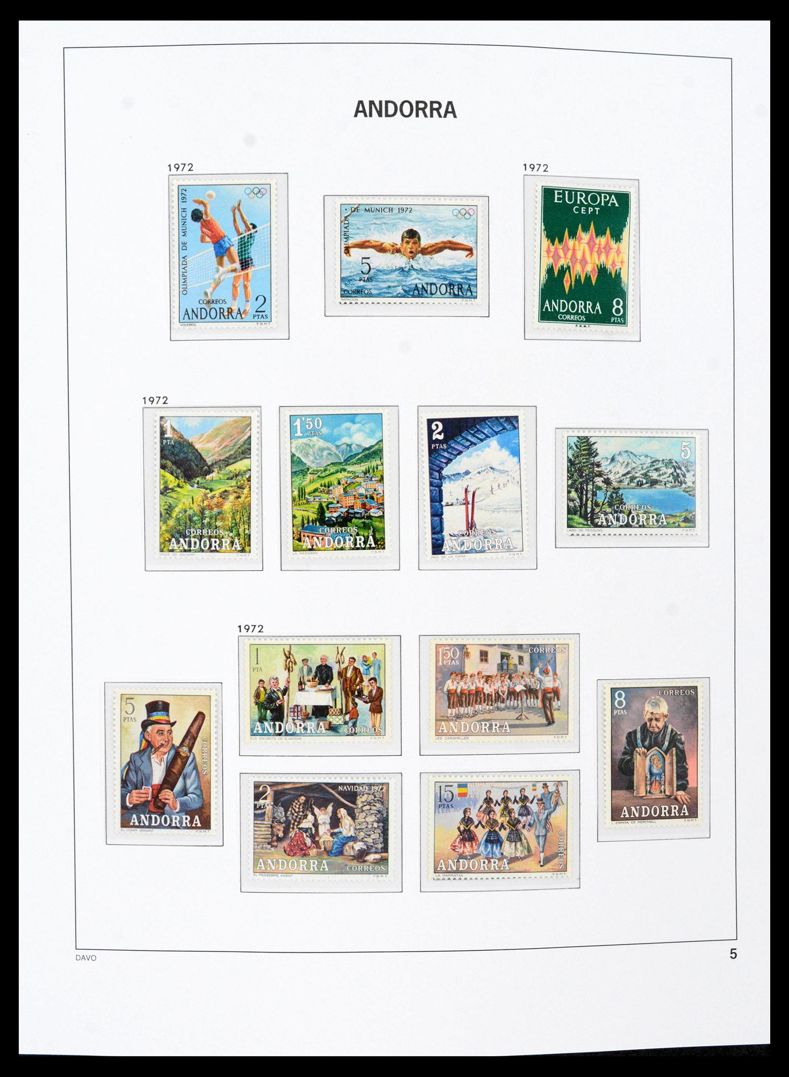 39432 0007 - Postzegelverzameling 39432 Spaans Andorra 1928-2014.