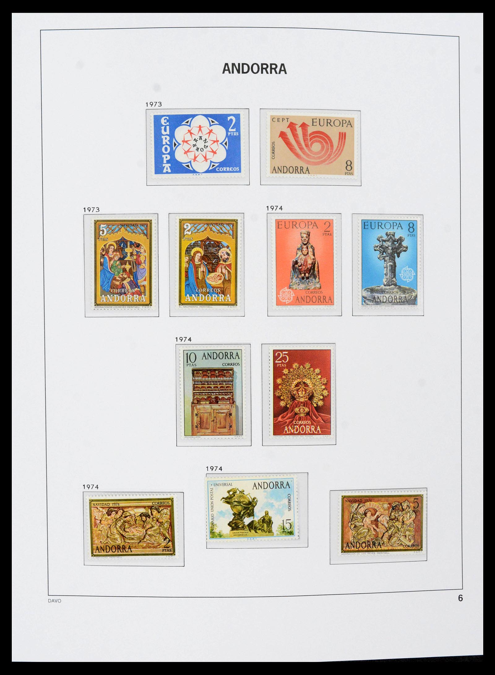 39432 0008 - Postzegelverzameling 39432 Spaans Andorra 1928-2014.