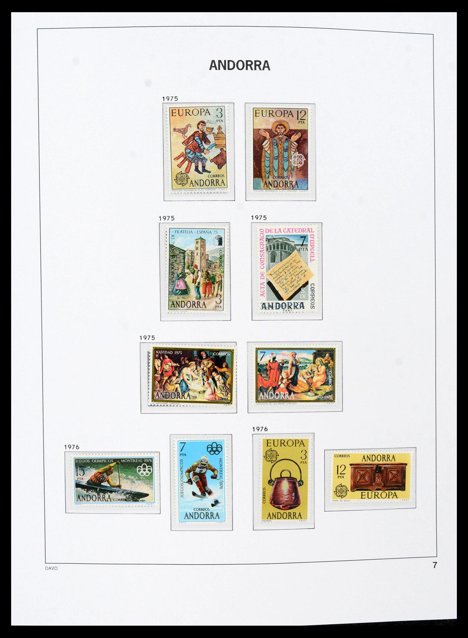 39432 0009 - Postzegelverzameling 39432 Spaans Andorra 1928-2014.