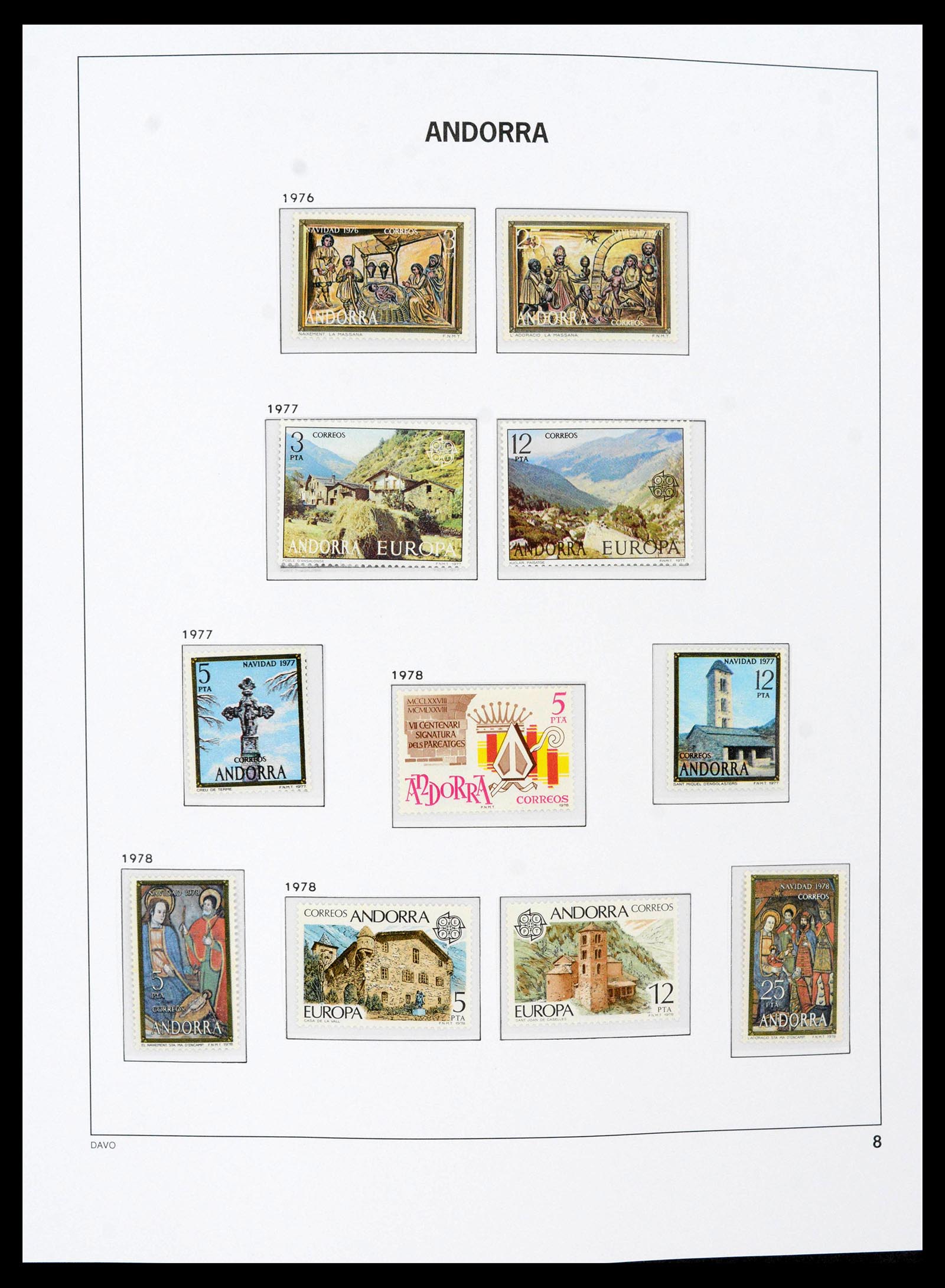 39432 0010 - Postzegelverzameling 39432 Spaans Andorra 1928-2014.