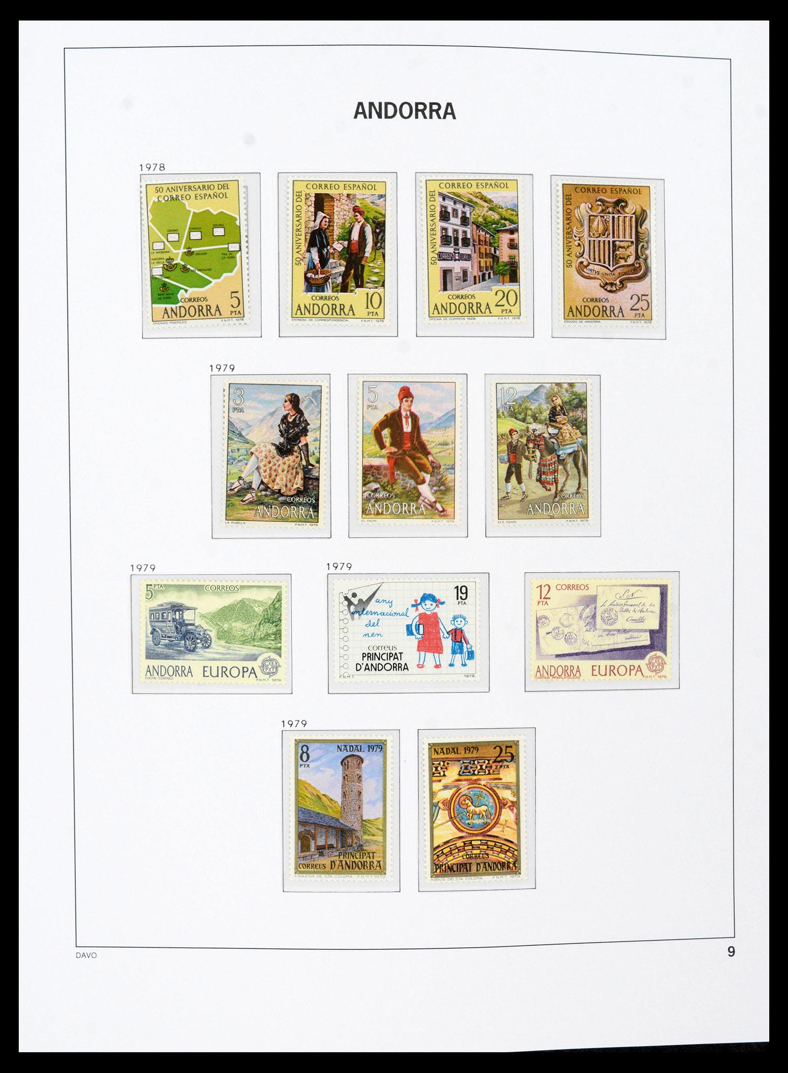 39432 0011 - Postzegelverzameling 39432 Spaans Andorra 1928-2014.