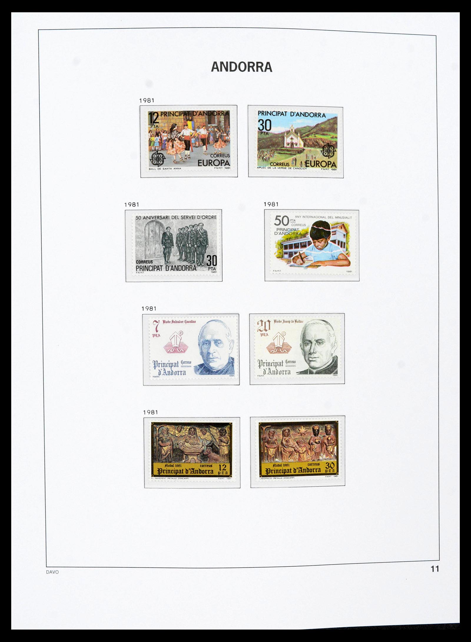 39432 0014 - Postzegelverzameling 39432 Spaans Andorra 1928-2014.