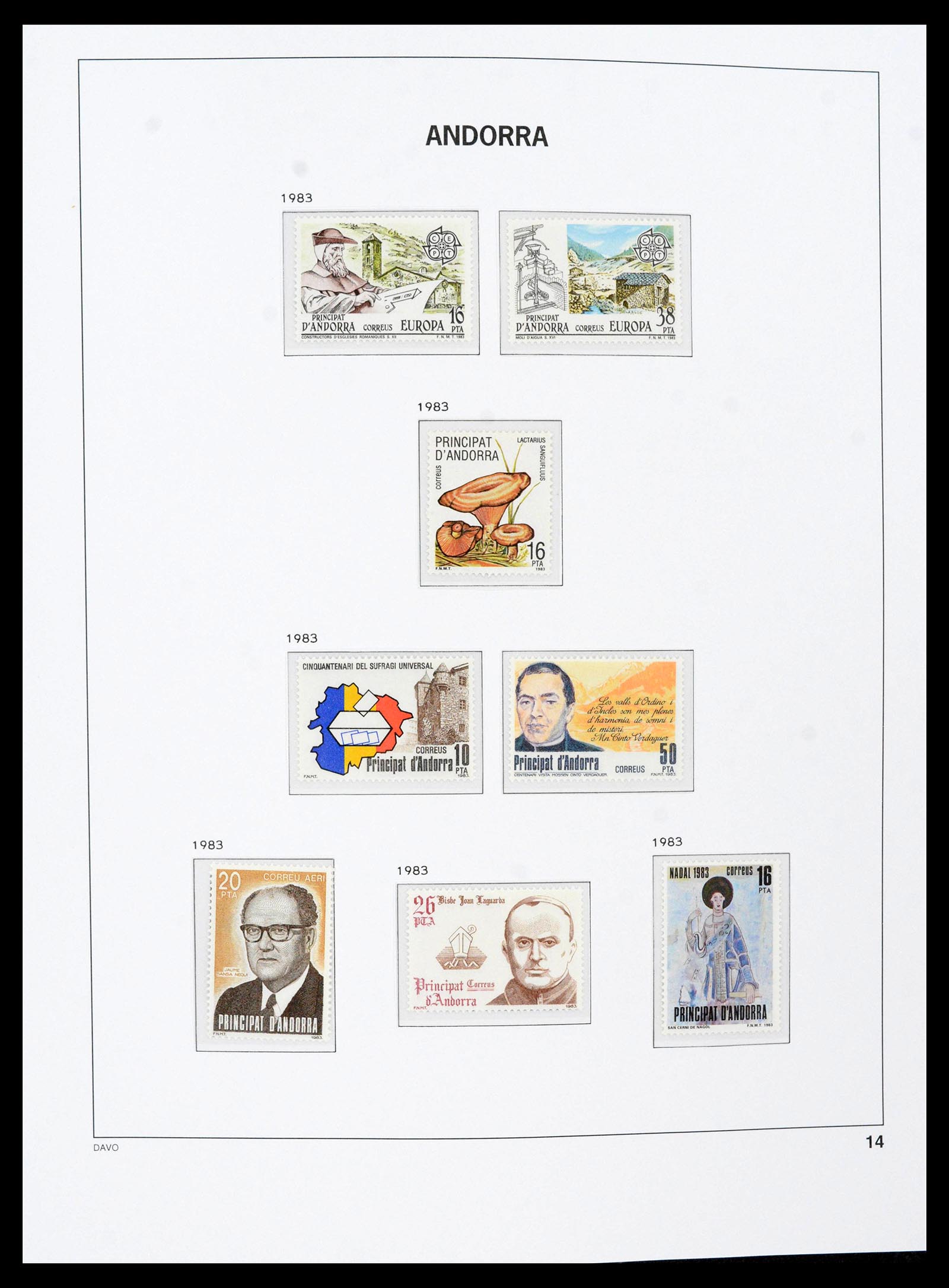 39432 0019 - Postzegelverzameling 39432 Spaans Andorra 1928-2014.