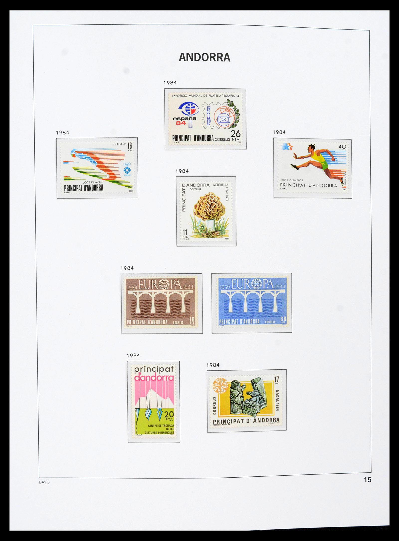 39432 0020 - Postzegelverzameling 39432 Spaans Andorra 1928-2014.